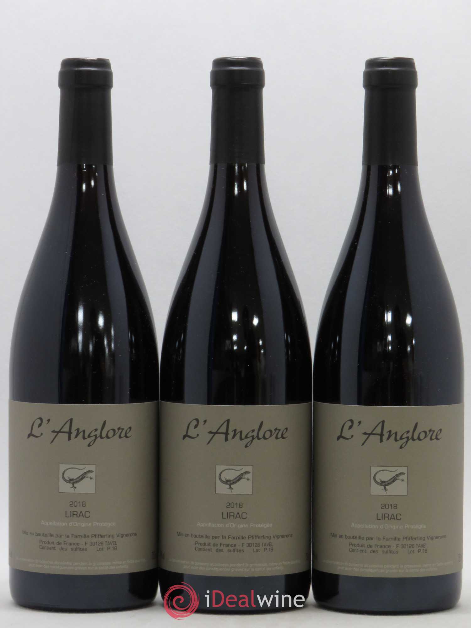 Lirac L'Anglore (sans prix de réserve) 2018 - Lot de 3 bouteilles - 0