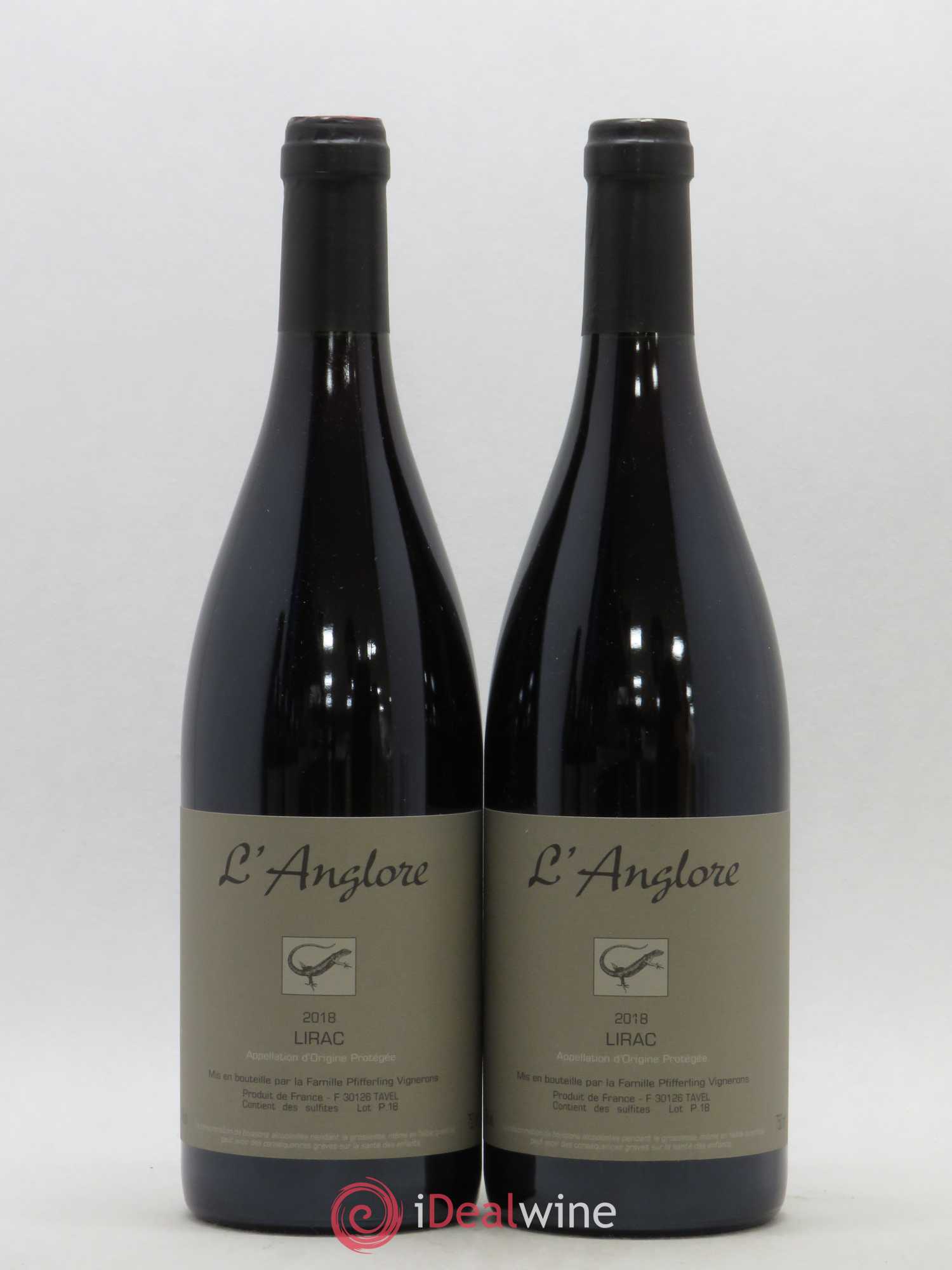 Lirac L'Anglore (sans prix de réserve) 2018 - Lot de 2 bouteilles - 0
