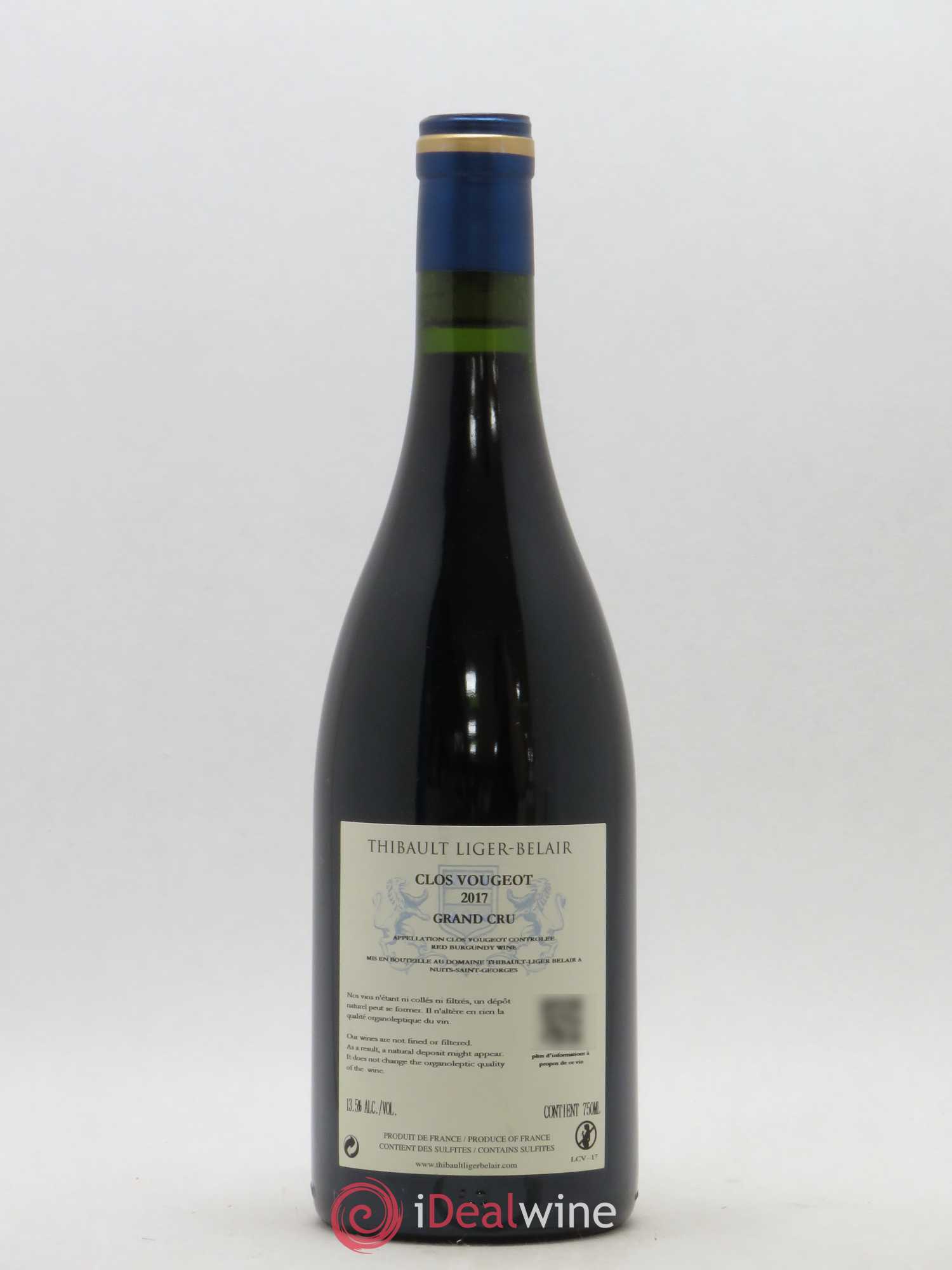 Clos de Vougeot Grand Cru Thibault Liger-Belair 2017 - Lot de 1 bouteille - 1