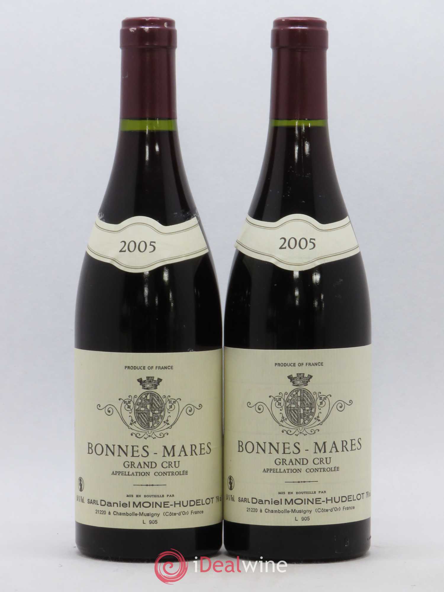 Bonnes-Mares Grand Cru Daniel Moine-Hudelot 2005 - Lot de 2 bouteilles - 0