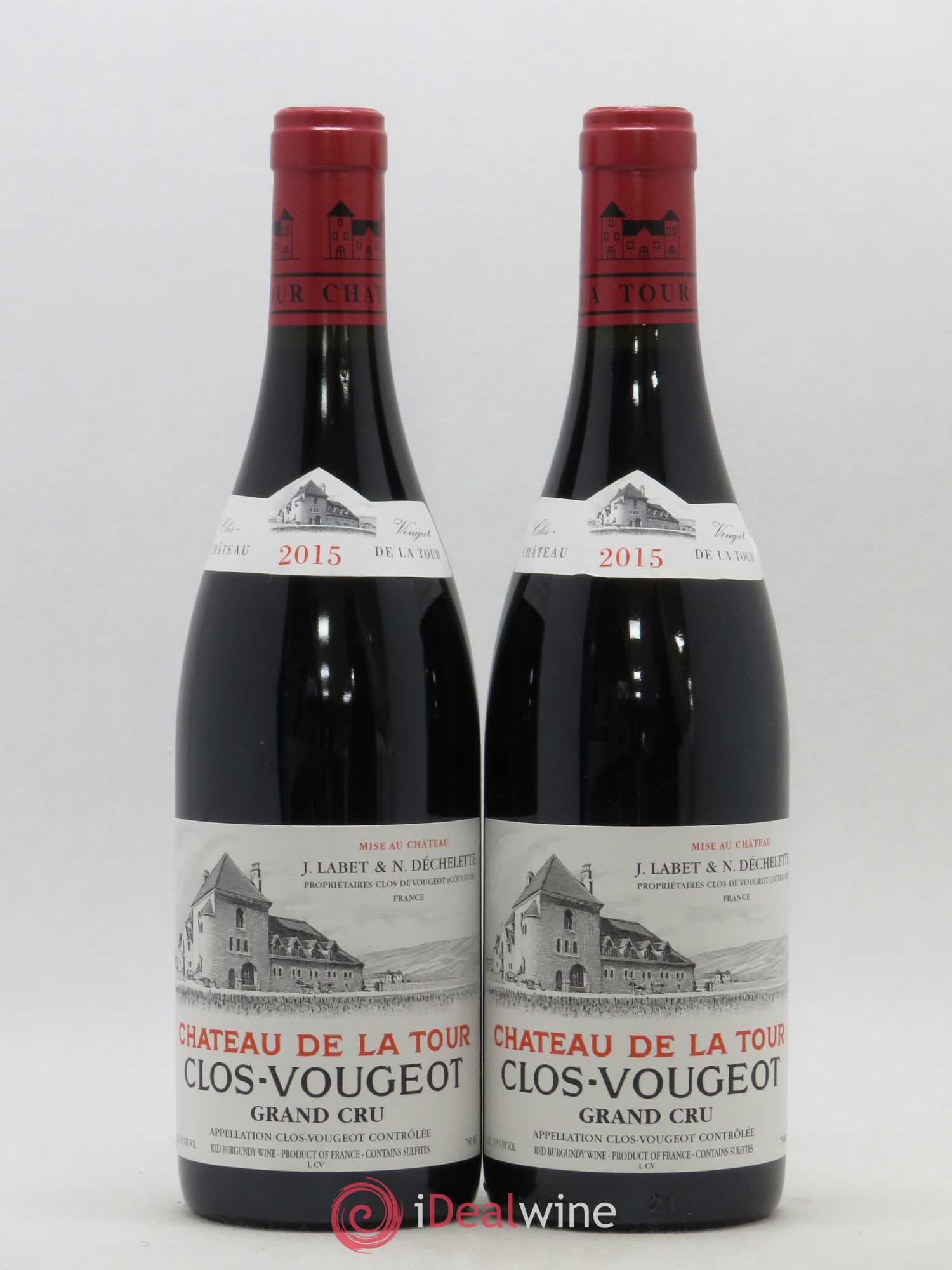 Clos de Vougeot Grand Cru Château de La Tour 2015 - Lot de 2 bouteilles - 0