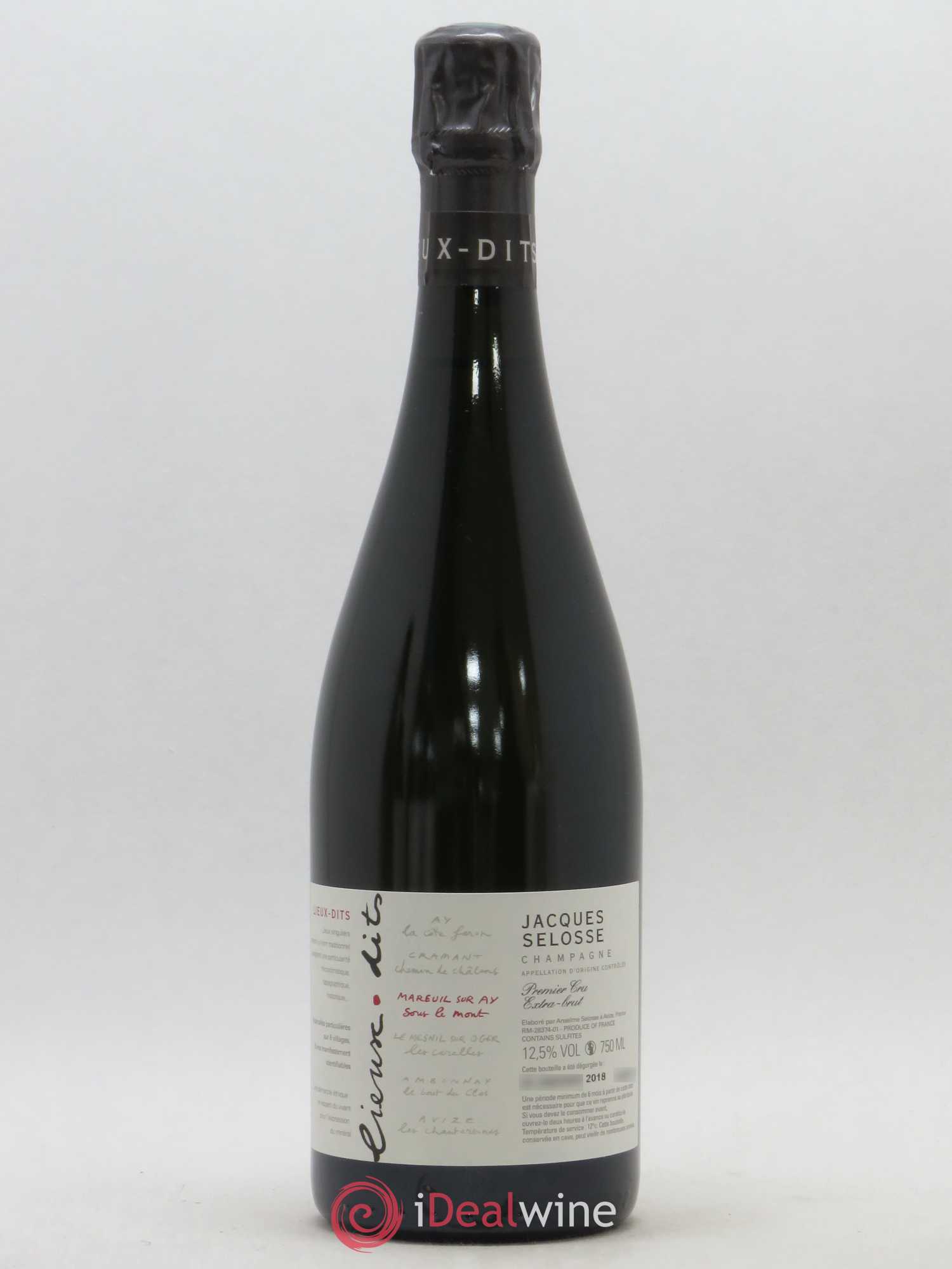 Mareuil sur Ay Sous le Mont Extra-Brut Jacques Selosse - Lot de 1 bouteille - 0