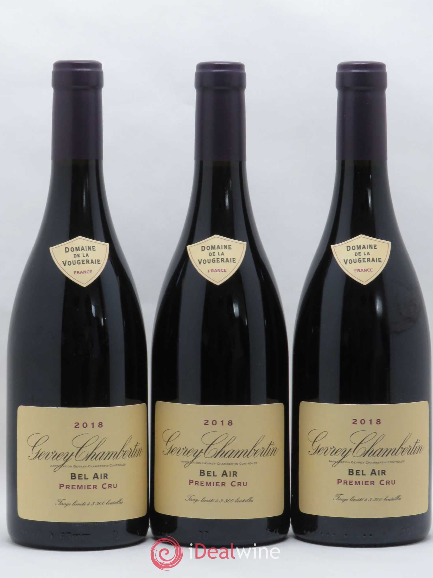 Gevrey-Chambertin 1er Cru Bel Air La Vougeraie 2018 - Posten von 3 Flaschen - 0