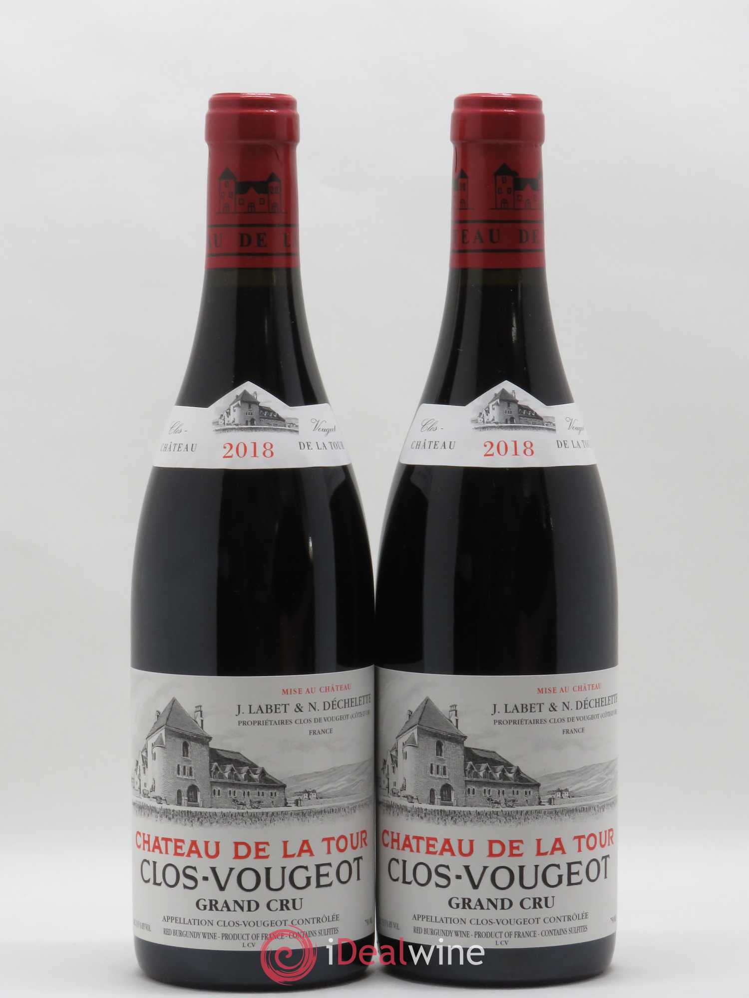 Clos de Vougeot Grand Cru Château de La Tour 2018 - Lot de 2 bouteilles - 0