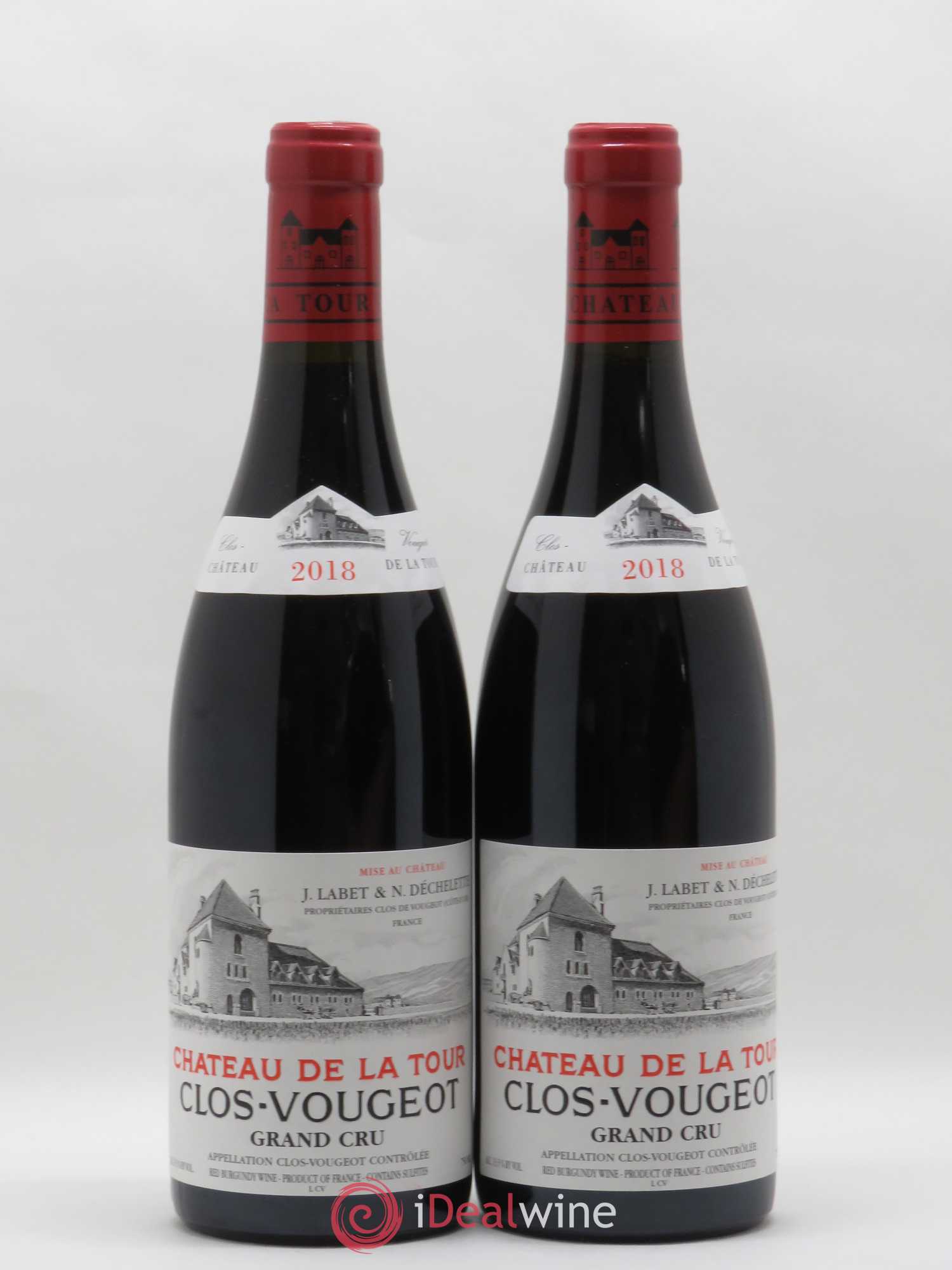 Clos de Vougeot Grand Cru Château de La Tour 2018 - Lot de 2 bouteilles - 0