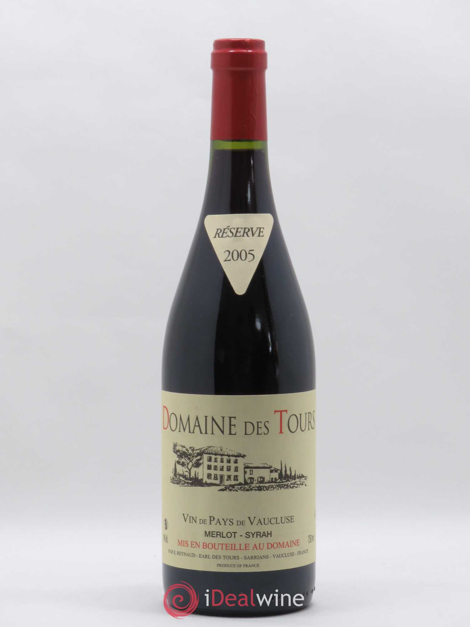 Vaucluse Domaine des Tours Merlot-Syrah Emmanuel Reynaud 2005 - Lot de 1 bouteille - 0