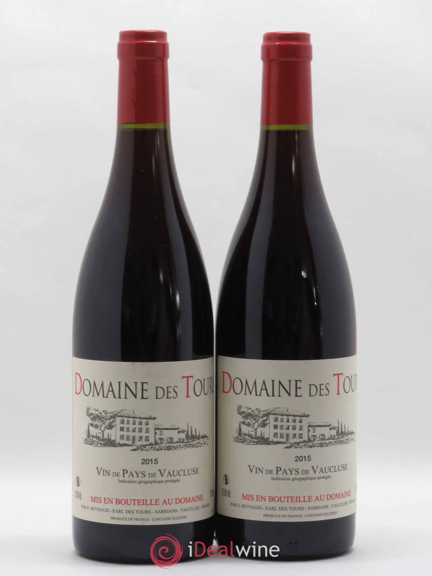 Vaucluse (Vin de Pays de Vaucluse) Domaine des Tours Emmanuel Reynaud 2015 - Lot de 2 bouteilles - 0