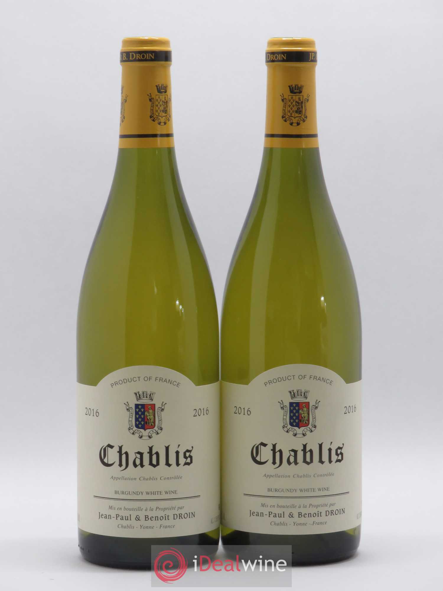 Chablis Jean-Paul & Benoît Droin (Domaine) 2016 - Lot de 2 bouteilles - 0
