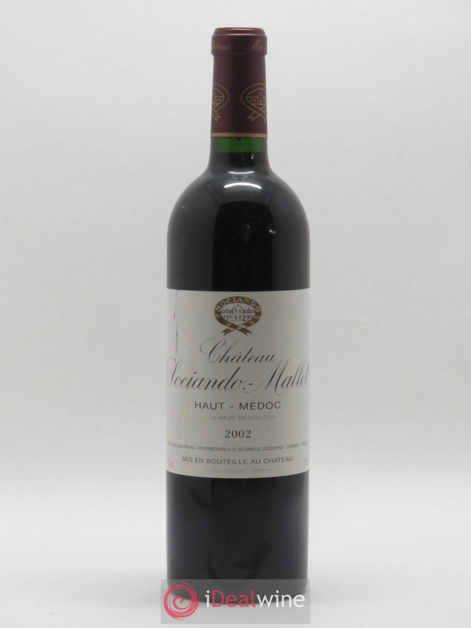 Château Sociando Mallet 2002 - Lot de 1 bouteille - 0