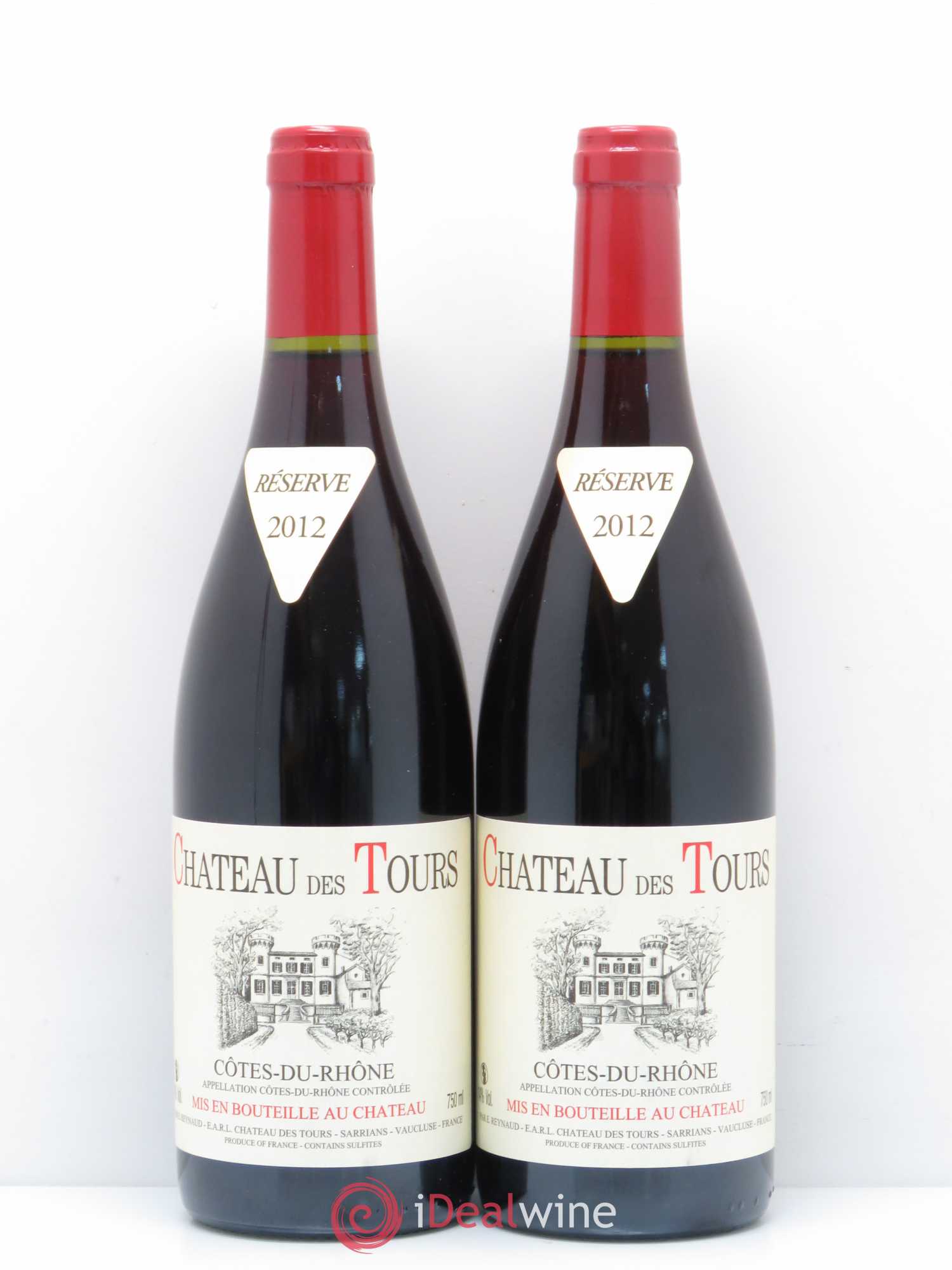 Vaucluse (Vin de Pays de Vaucluse) Domaine des Tours Emmanuel Reynaud 2012 - Lot de 2 bouteilles - 0