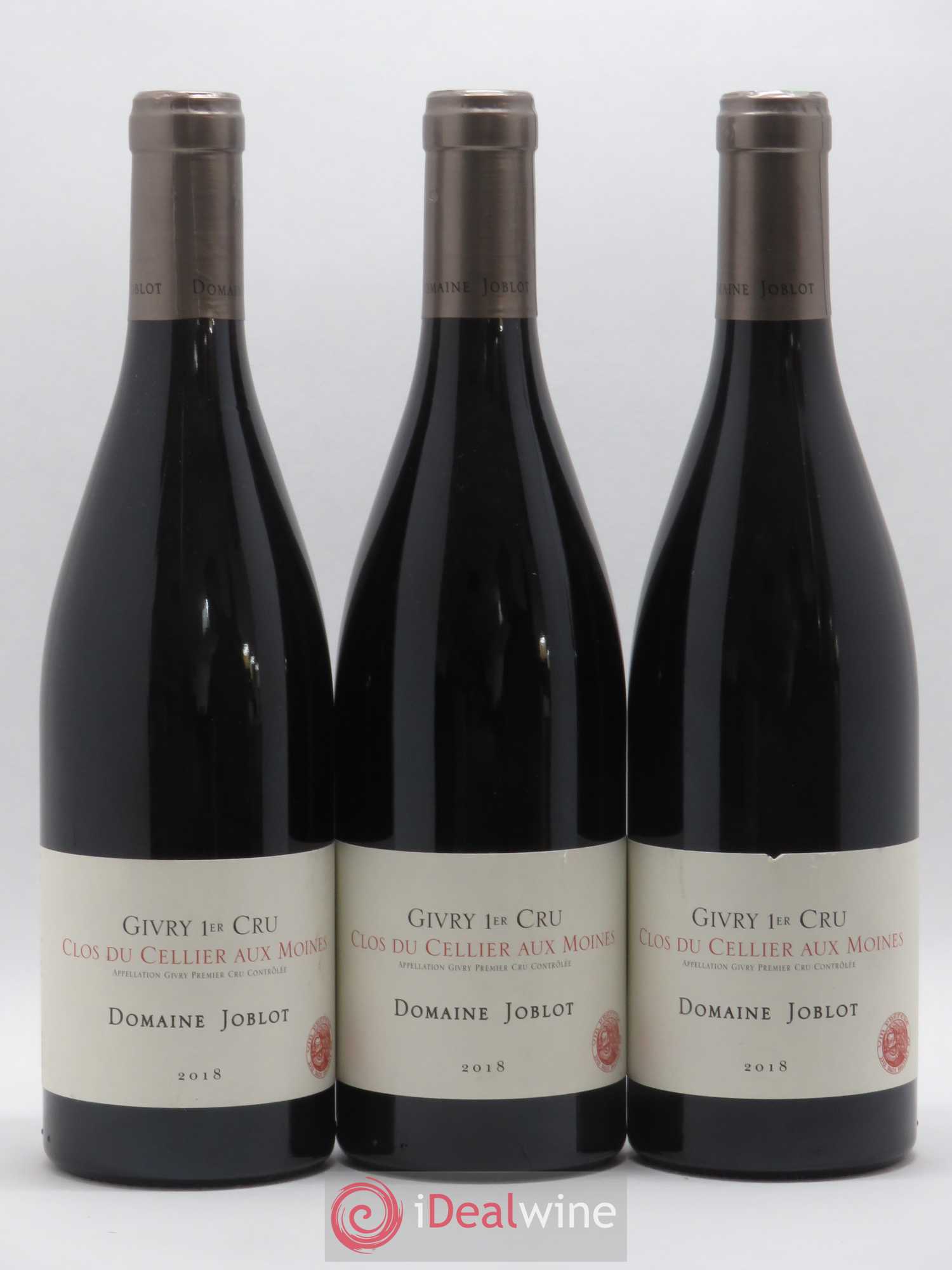 Givry 1er Cru Clos du Cellier aux Moines Joblot (Domaine) 2018 - Lot de 3 bouteilles - 0