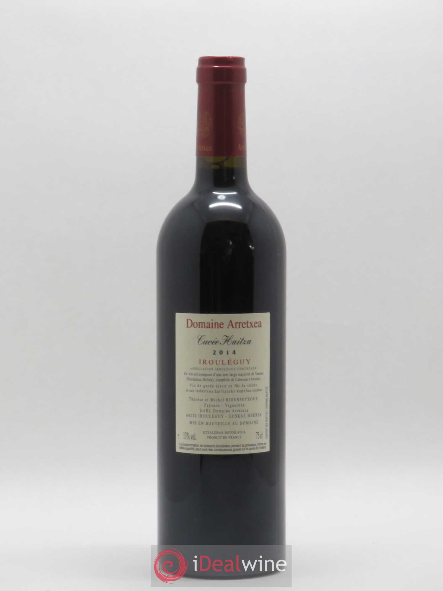 Irouléguy Cuvée Haitza Arretxea (Domaine) 2014 - Lot de 1 bouteille - 1