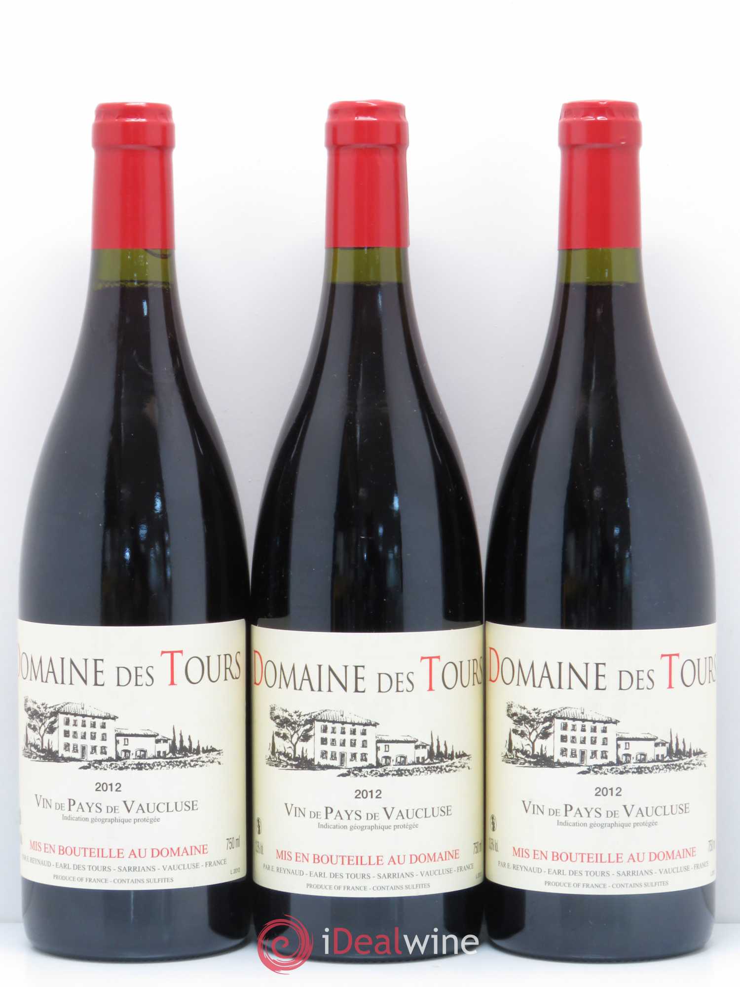 Vaucluse (Vin de Pays de Vaucluse) Domaine des Tours Emmanuel Reynaud 2012 - Lot de 3 bouteilles - 0
