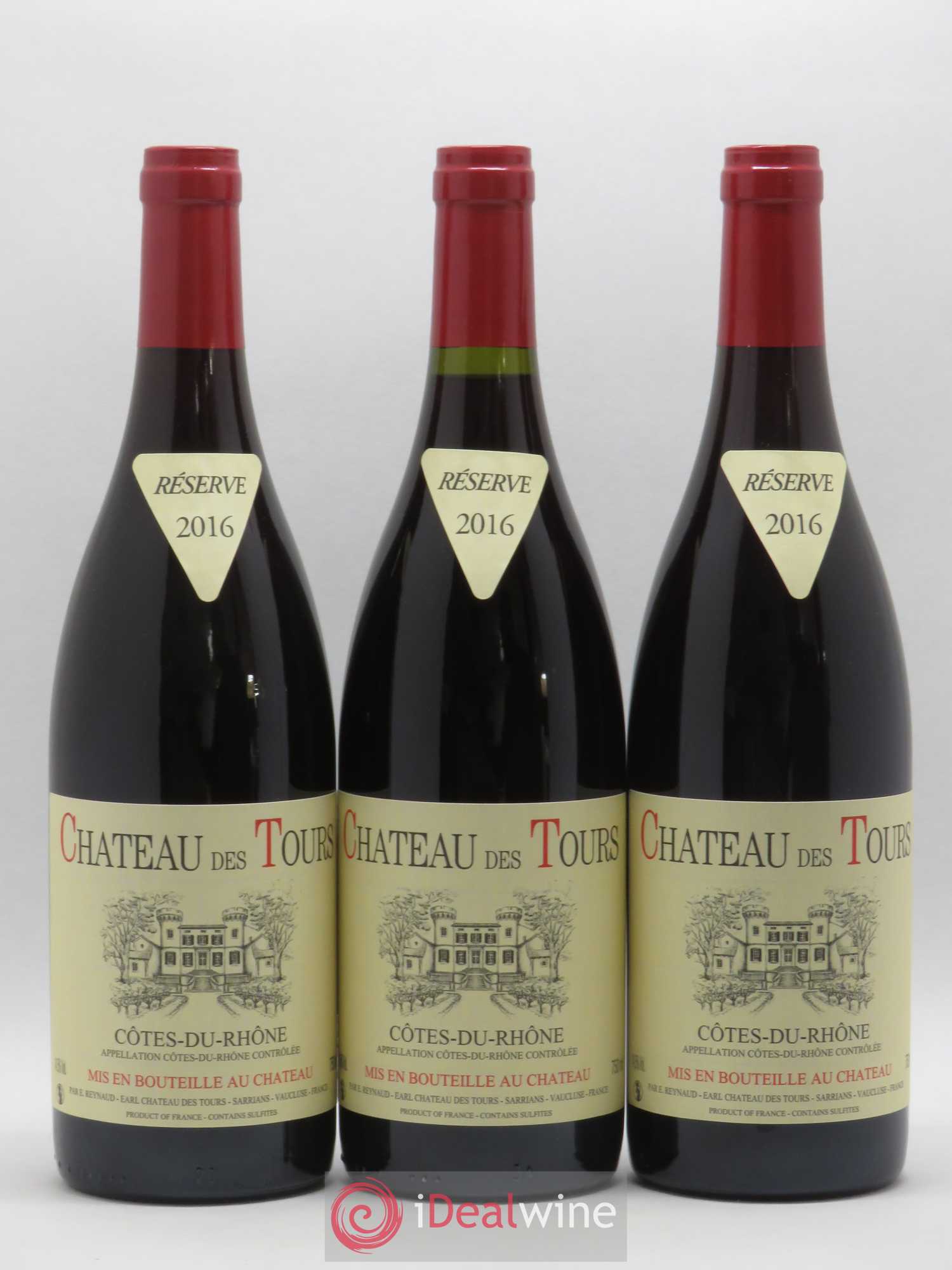 Côtes-du-Rhône Château des Tours Emmanuel Reynaud 2016 - Lot de 3 bouteilles - 0