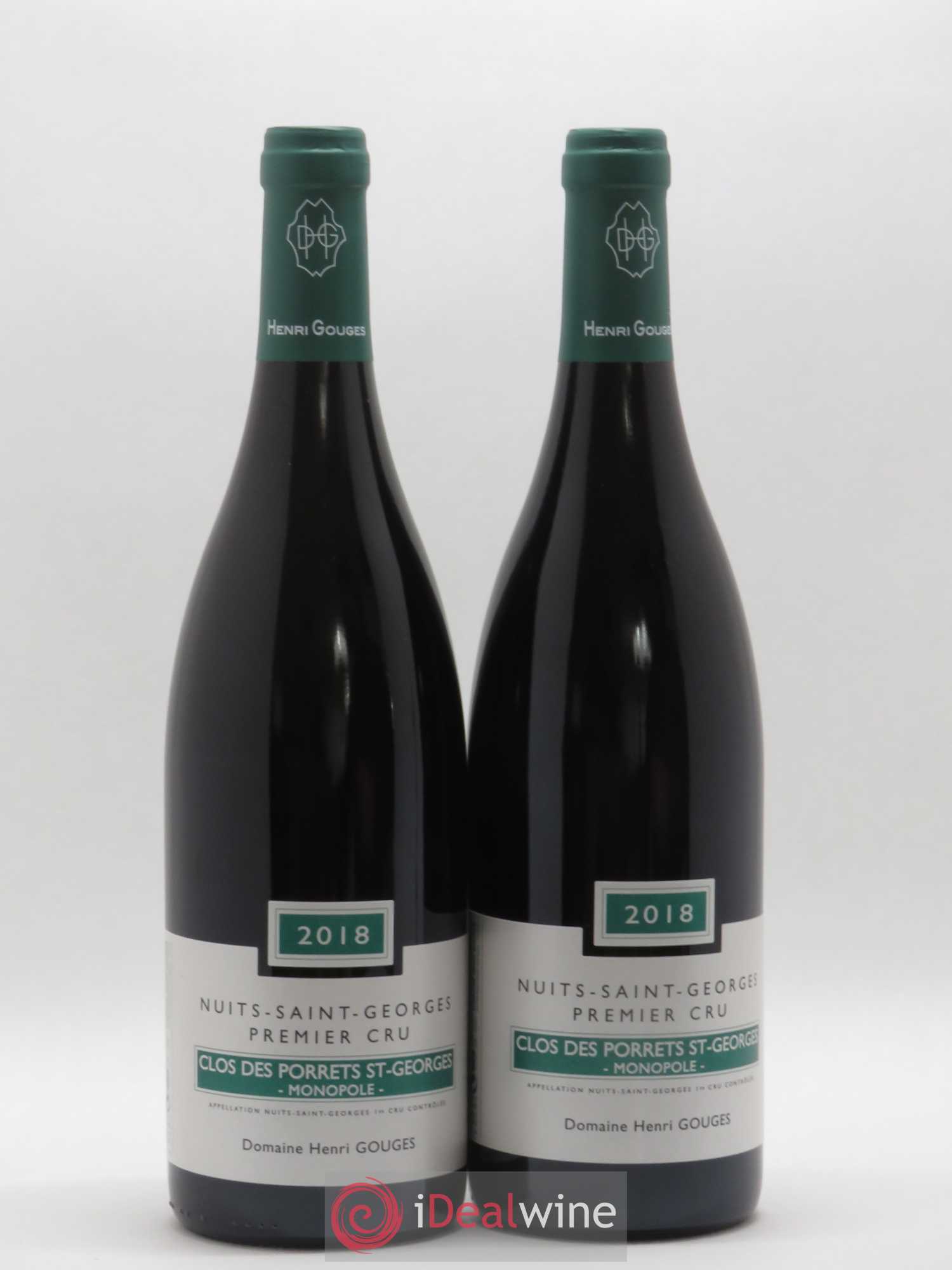 Nuits-Saint-Georges 1er Cru Clos des Porrets St Georges Henri Gouges 2018 - Lot de 2 bouteilles - 0