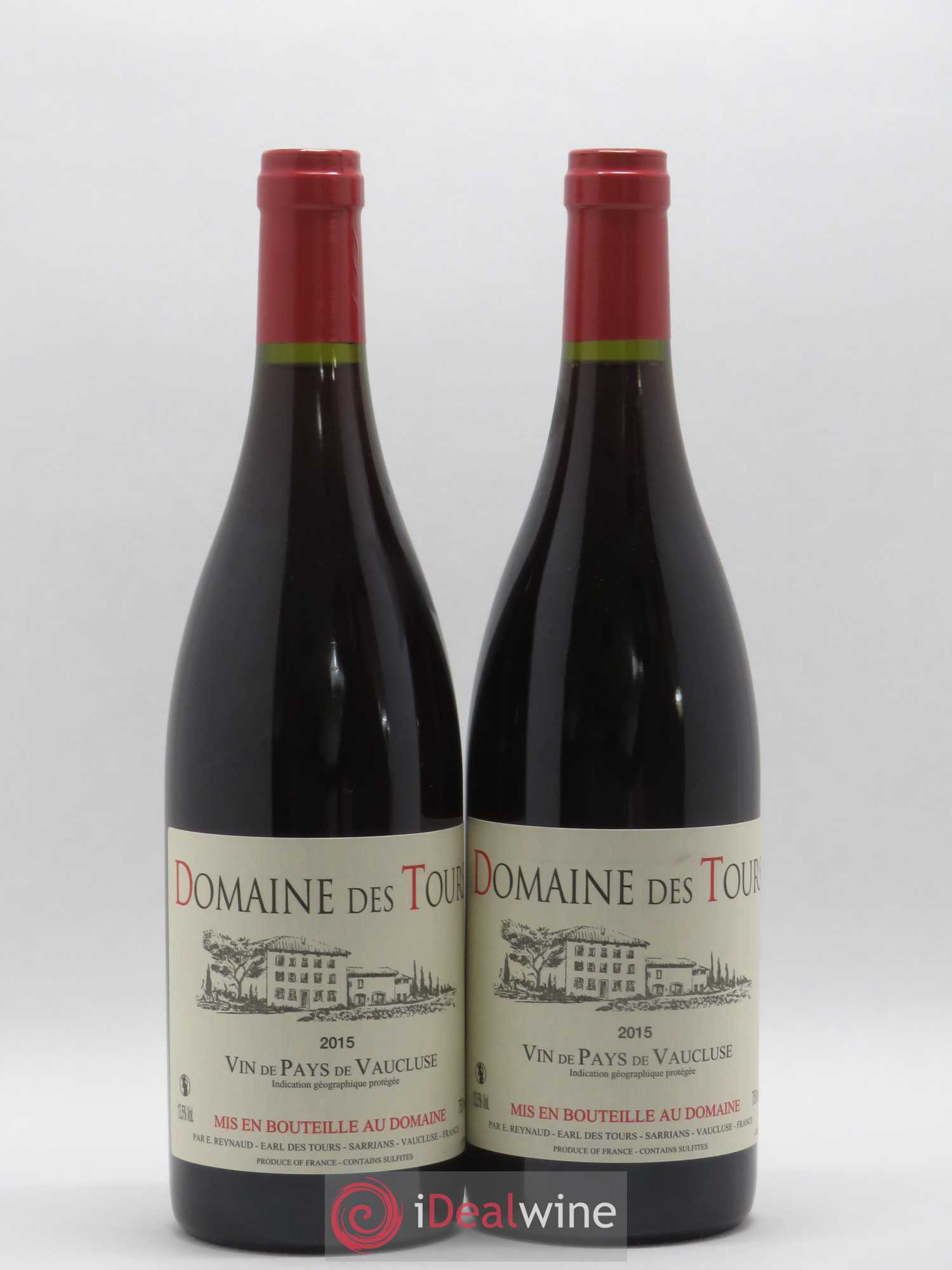 Vaucluse (Vin de Pays de Vaucluse) Domaine des Tours Emmanuel Reynaud 2015 - Lot de 2 bouteilles - 0