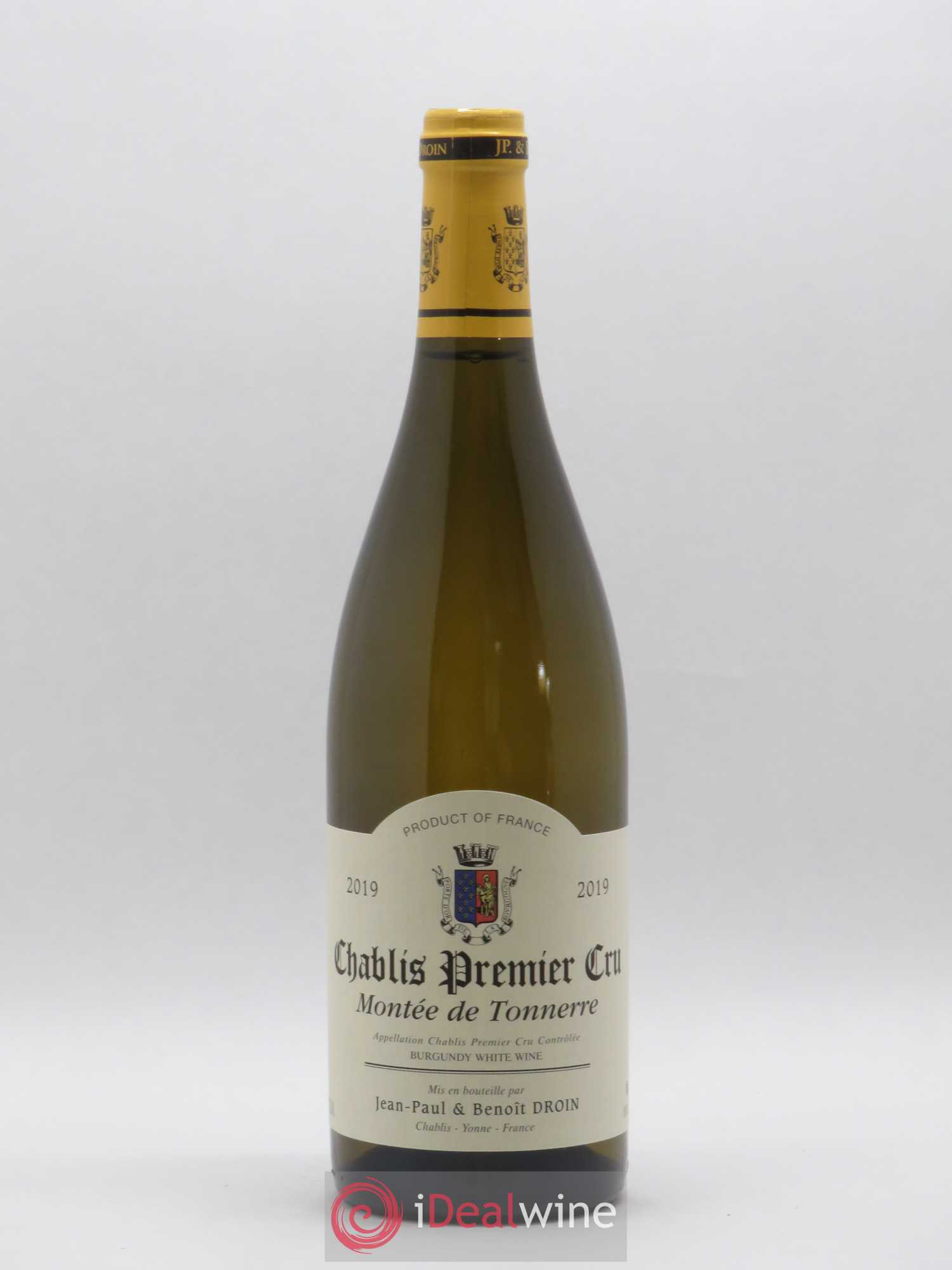 Chablis 1er Cru Montée de Tonnerre Jean-Paul & Benoît Droin (Domaine) 2019 - Lot de 1 bouteille - 0