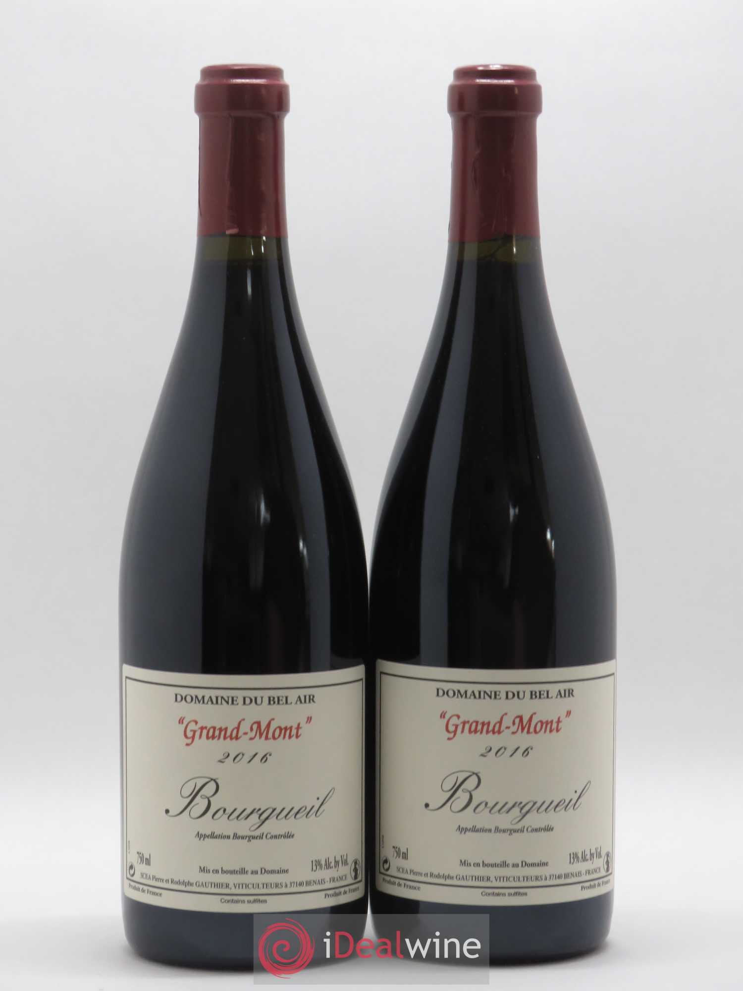 Bourgueil Grand Mont Domaine du Bel Air 2016 - Lot de 2 bouteilles - 0