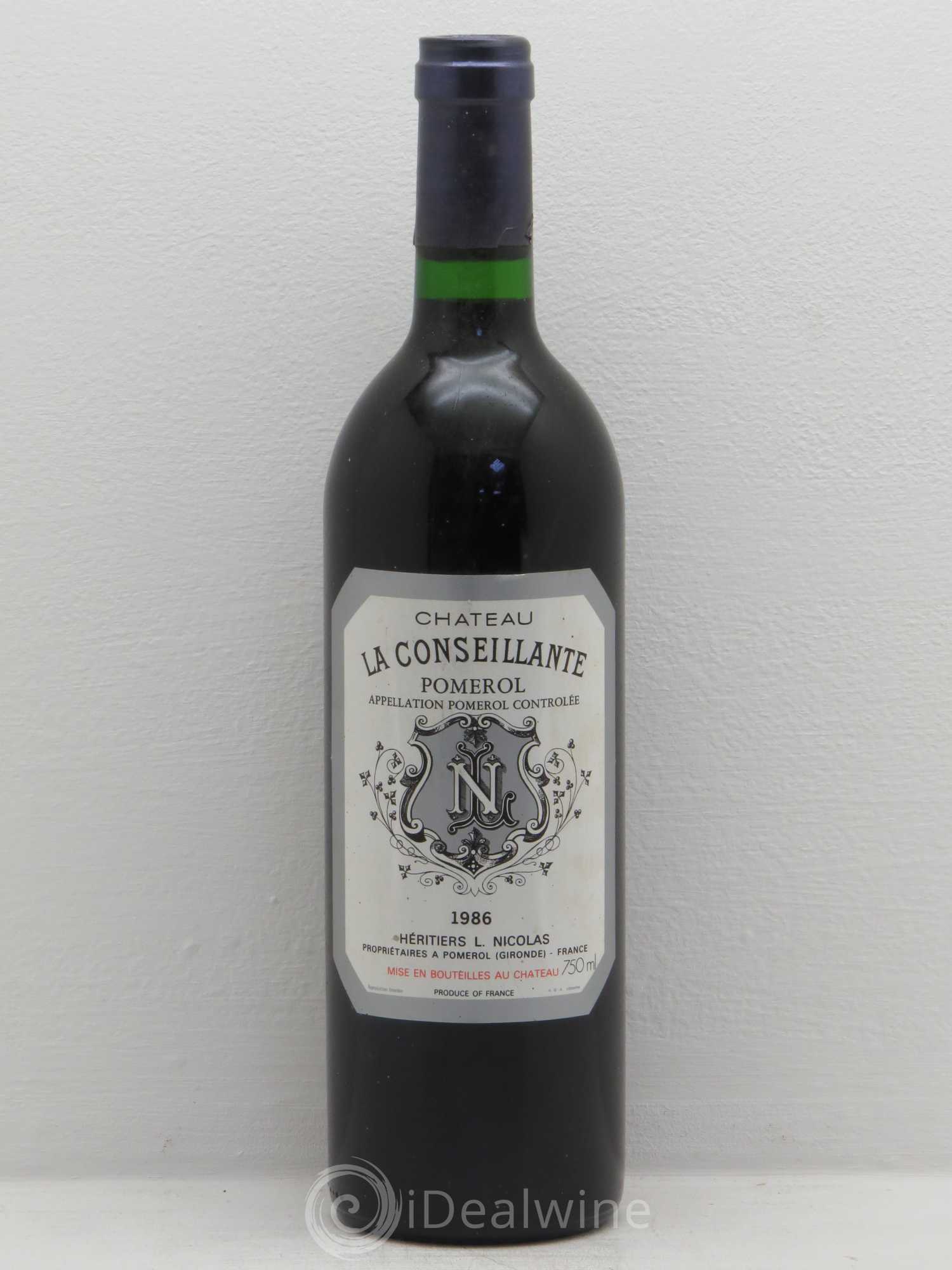 Château la Conseillante 1986 - Lot de 1 bouteille - 0