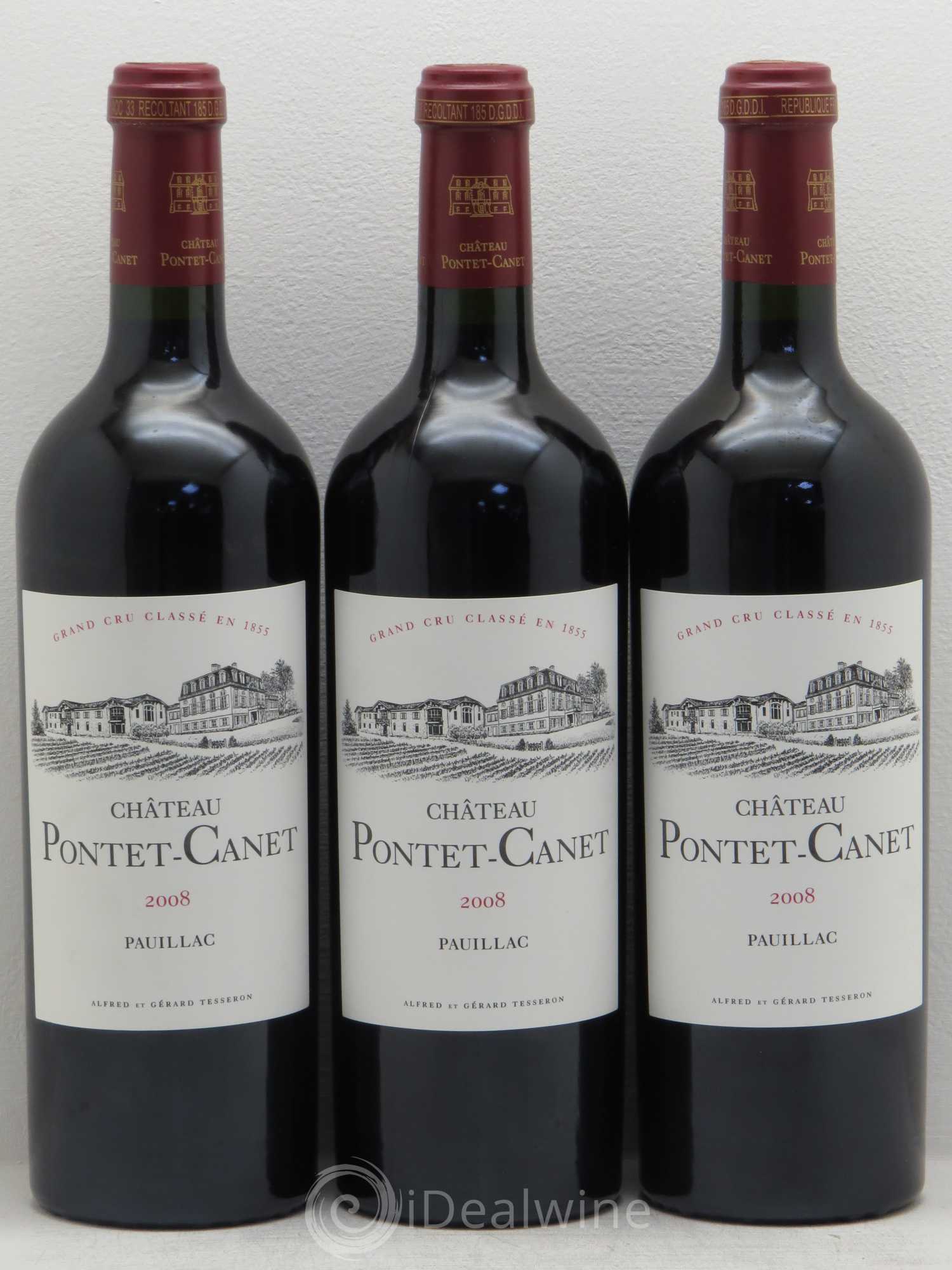 Château Pontet Canet 5ème Grand Cru Classé 2008 - Lot de 12 bouteilles - 3