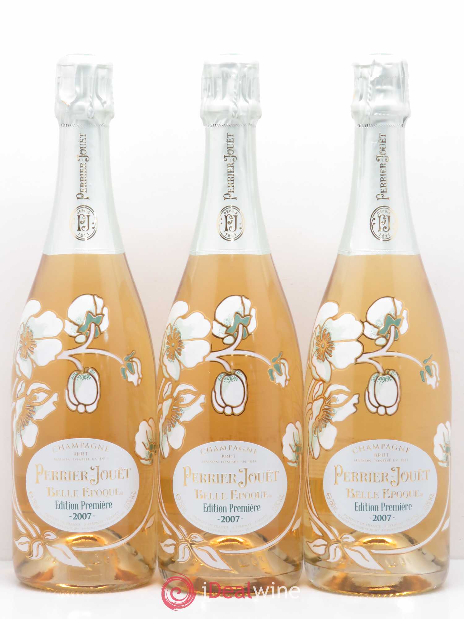 Cuvée Belle Epoque Brut Perrier-Jouët Edition Première 2007 - Lot de 3 bouteilles - 0