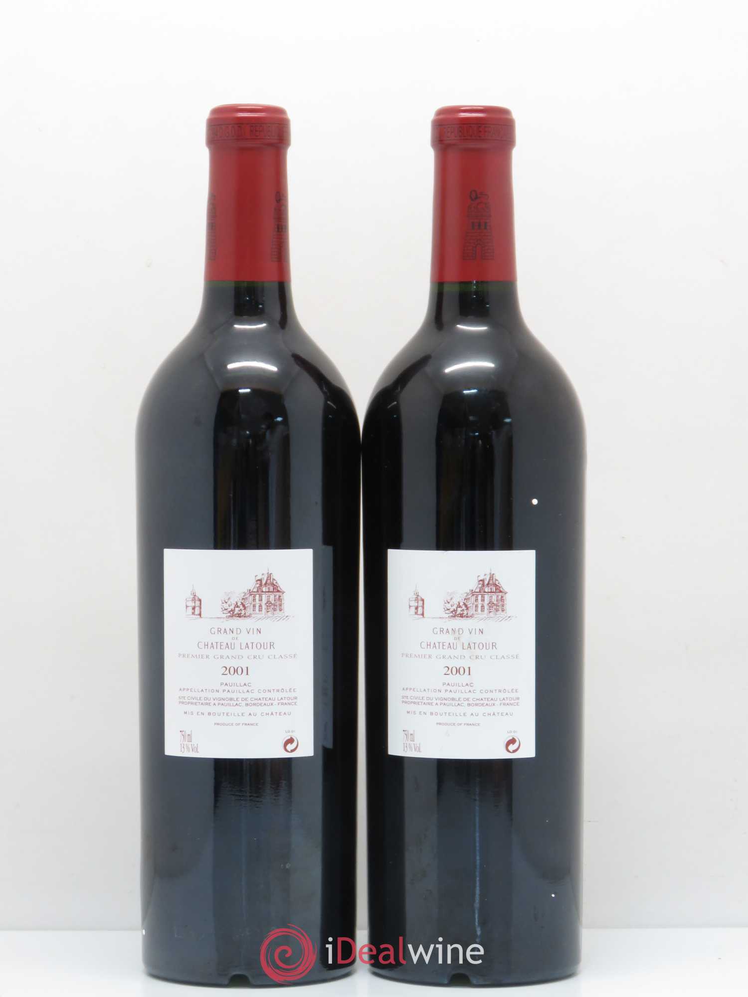 Château Latour 1er Grand Cru Classé 2001 - Lot de 2 bouteilles - 1