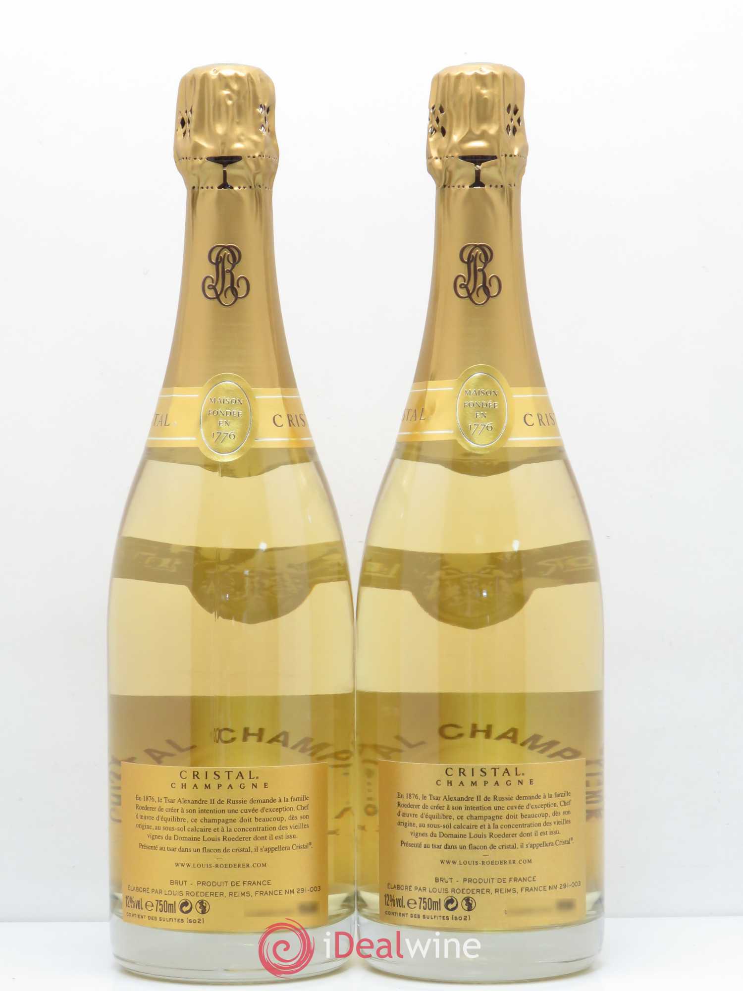 Cristal Louis Roederer 2008 - Lot de 2 bouteilles - 1