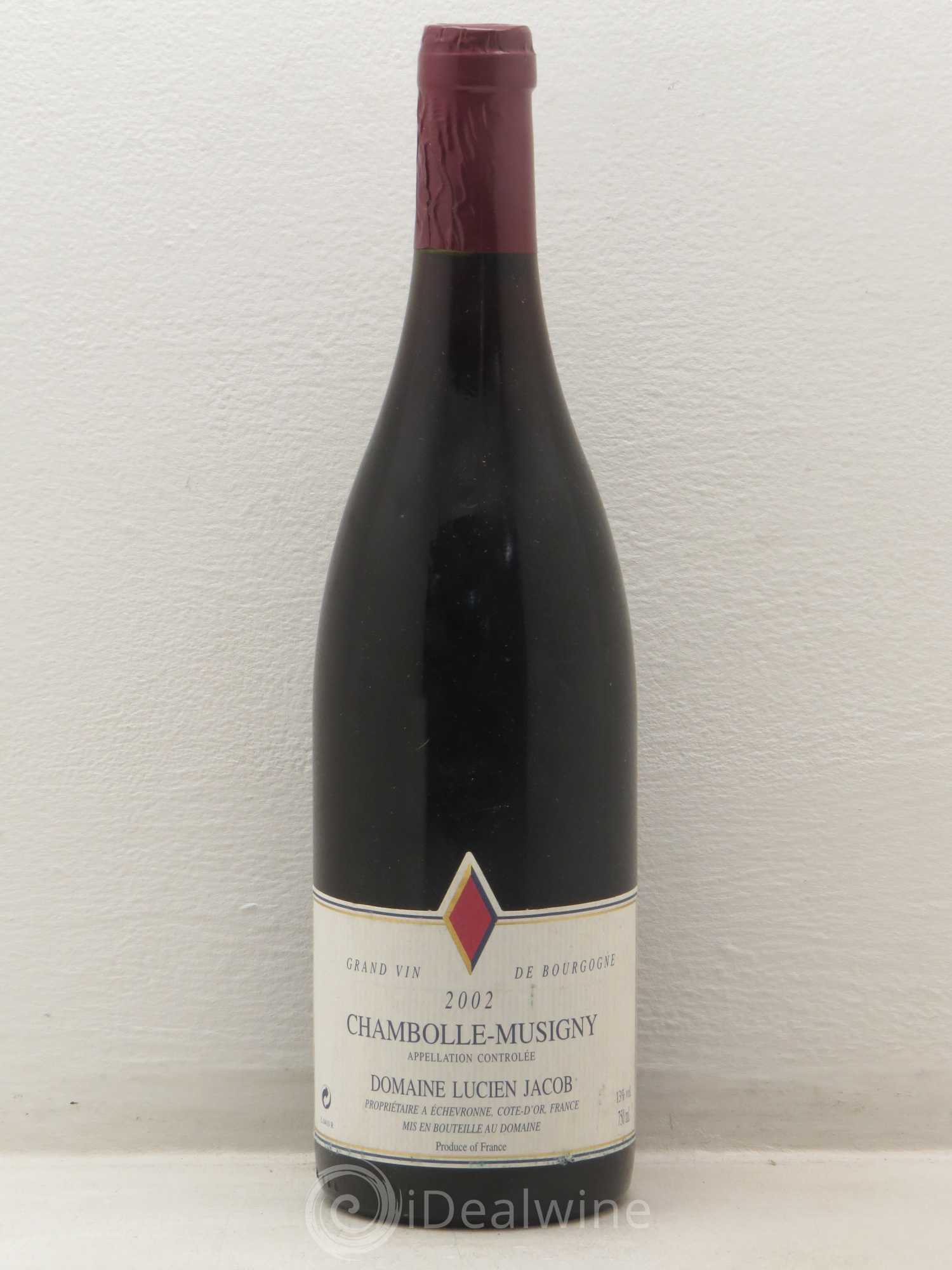 Chambolle-Musigny Domaine Lucien Jacob 2002 - Lot de 1 bouteille - 0