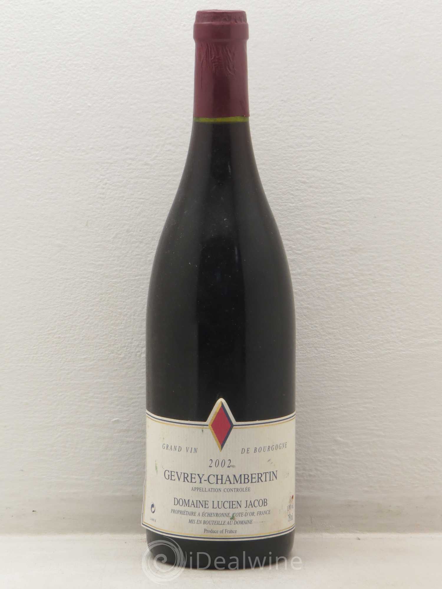 Gevrey-Chambertin Domaine Lucien Jacob (sans prix de réserve) 2002 - Posten von 1 Flasche - 0