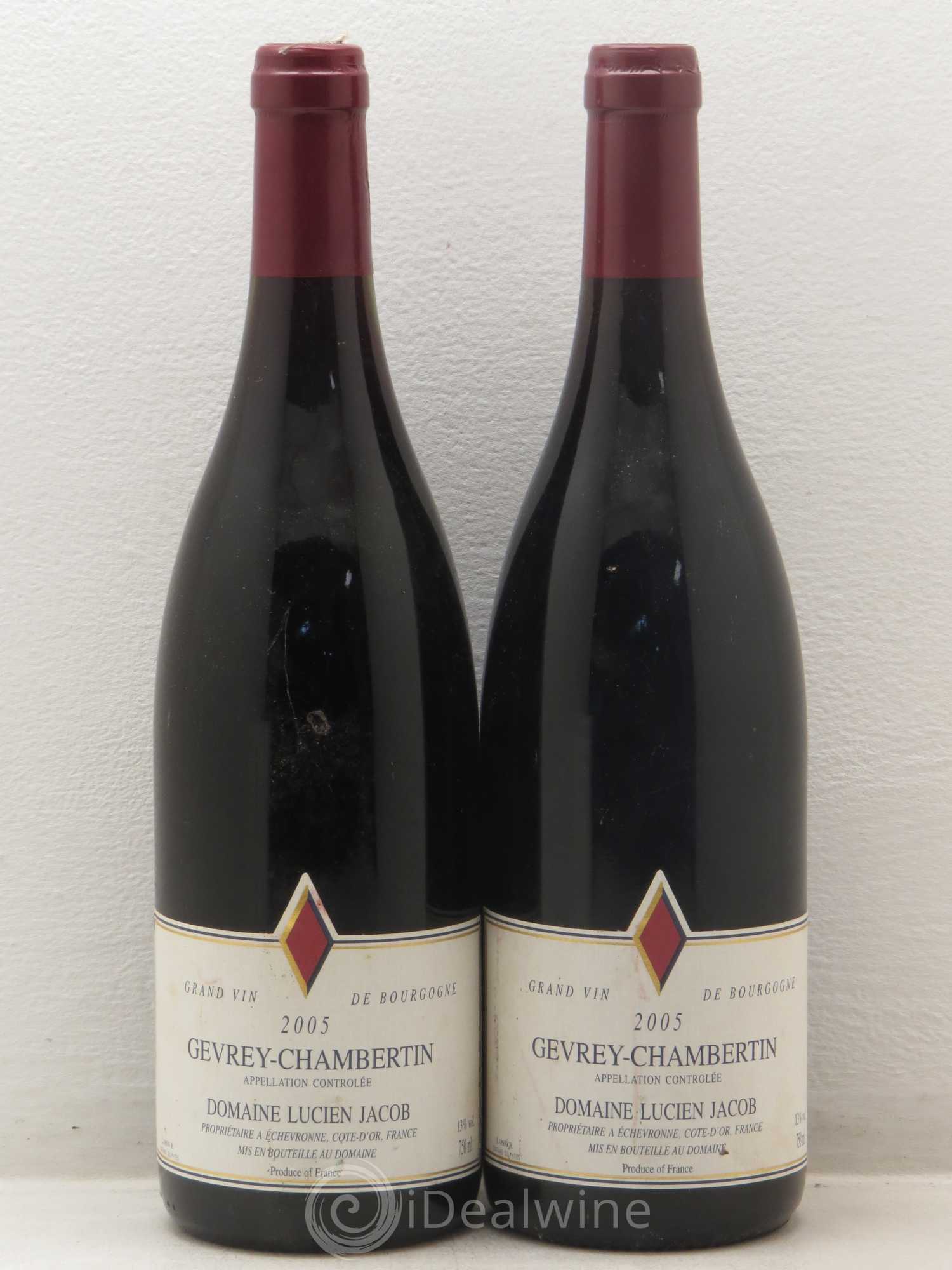 Gevrey-Chambertin Domaine Lucien Jacob 2005 - Lot de 2 bouteilles - 0