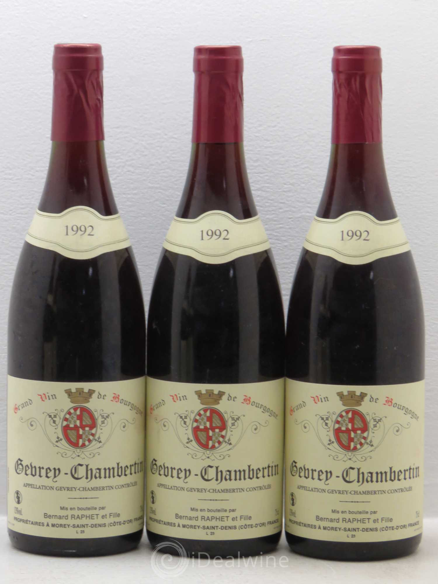 Gevrey-Chambertin Bernard Raphet et Fille (sans prix de réserve) 1992 - Posten von 6 Flaschen - 1