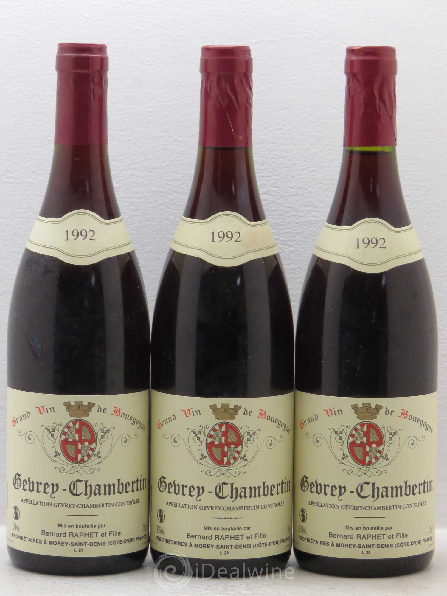 Gevrey-Chambertin Bernard Raphet et Fille (sans prix de réserve) 1992 - Posten von 6 Flaschen - 2
