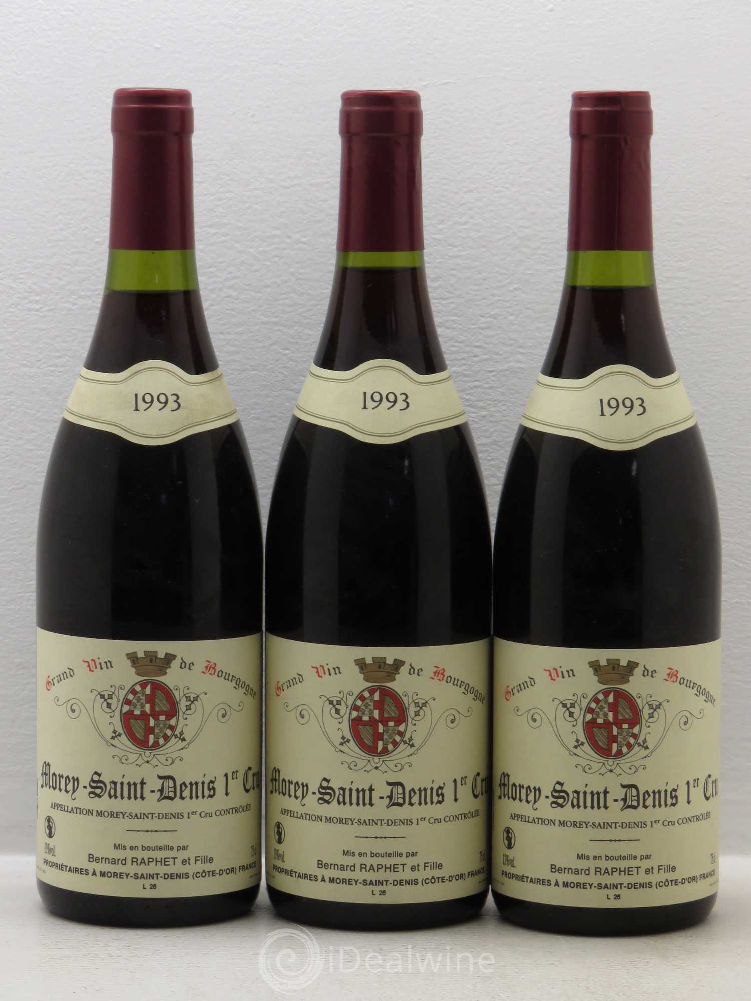 Morey-Saint-Denis 1er Cru Domaine Bernard Raphet (sans prix de réserve) 1993 - Lotto di 6 bottiglie - 2