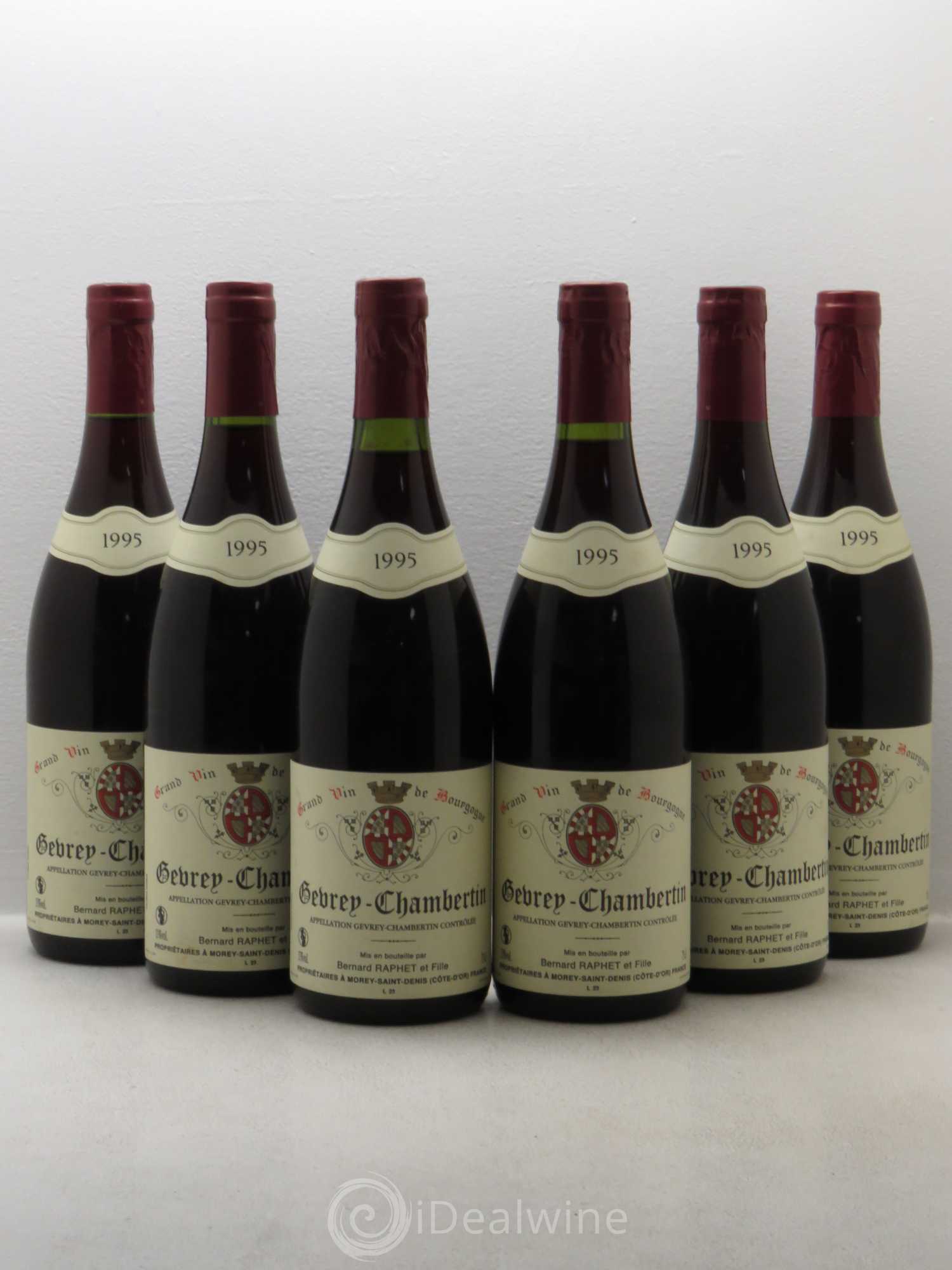 Gevrey-Chambertin Bernard Raphet et Fille (sans prix de réserve) 1995 - Posten von 6 Flaschen - 0