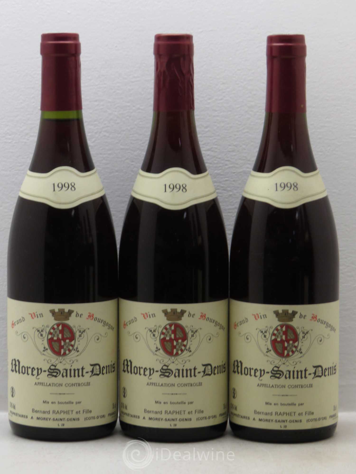 Morey-Saint-Denis Domaine Bernard Raphet (sans prix de réserve) 1998 - Posten von 6 Flaschen - 1