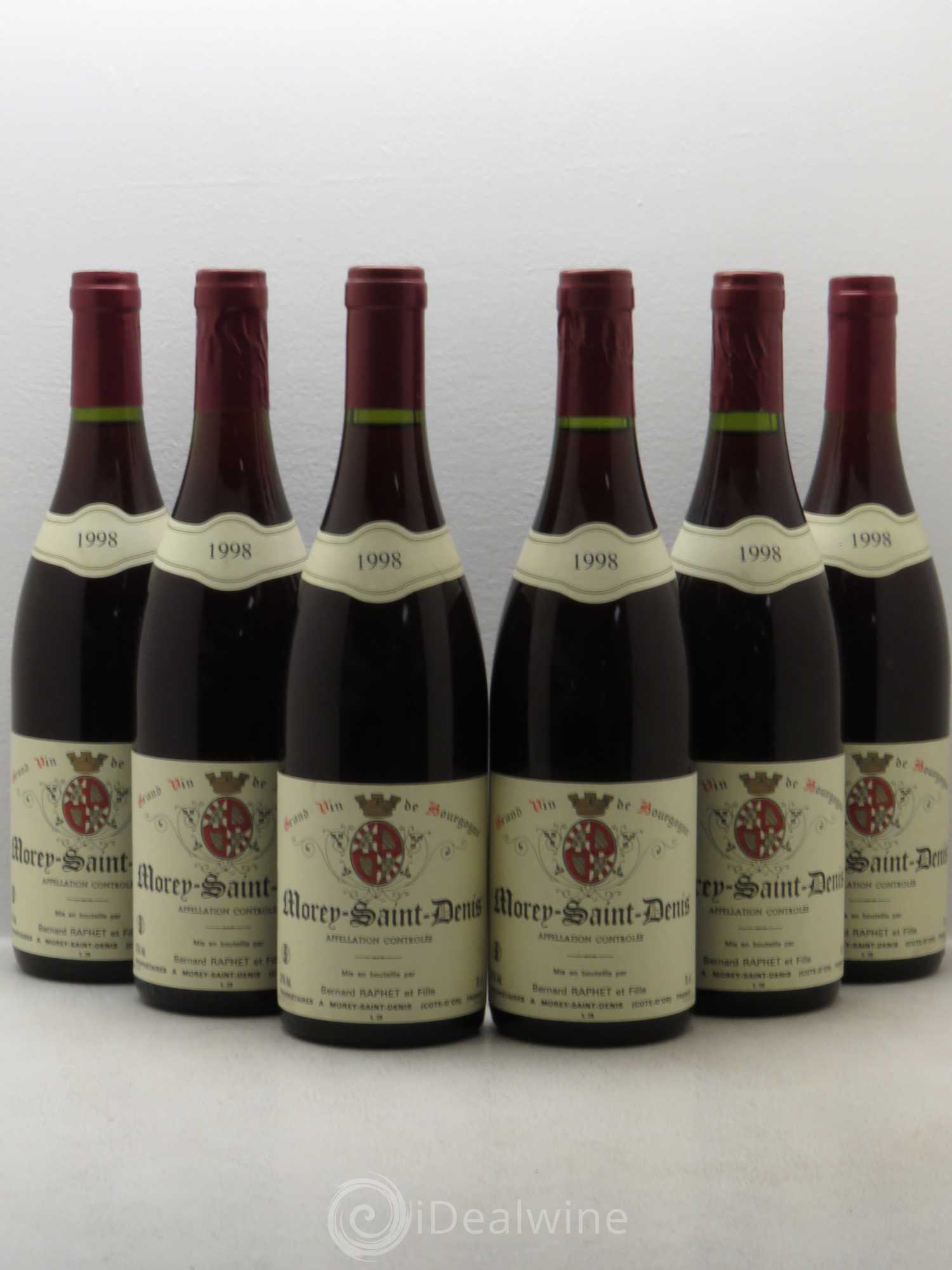 Morey-Saint-Denis Domaine Bernard Raphet (sans prix de réserve) 1998 - Posten von 6 Flaschen - 0