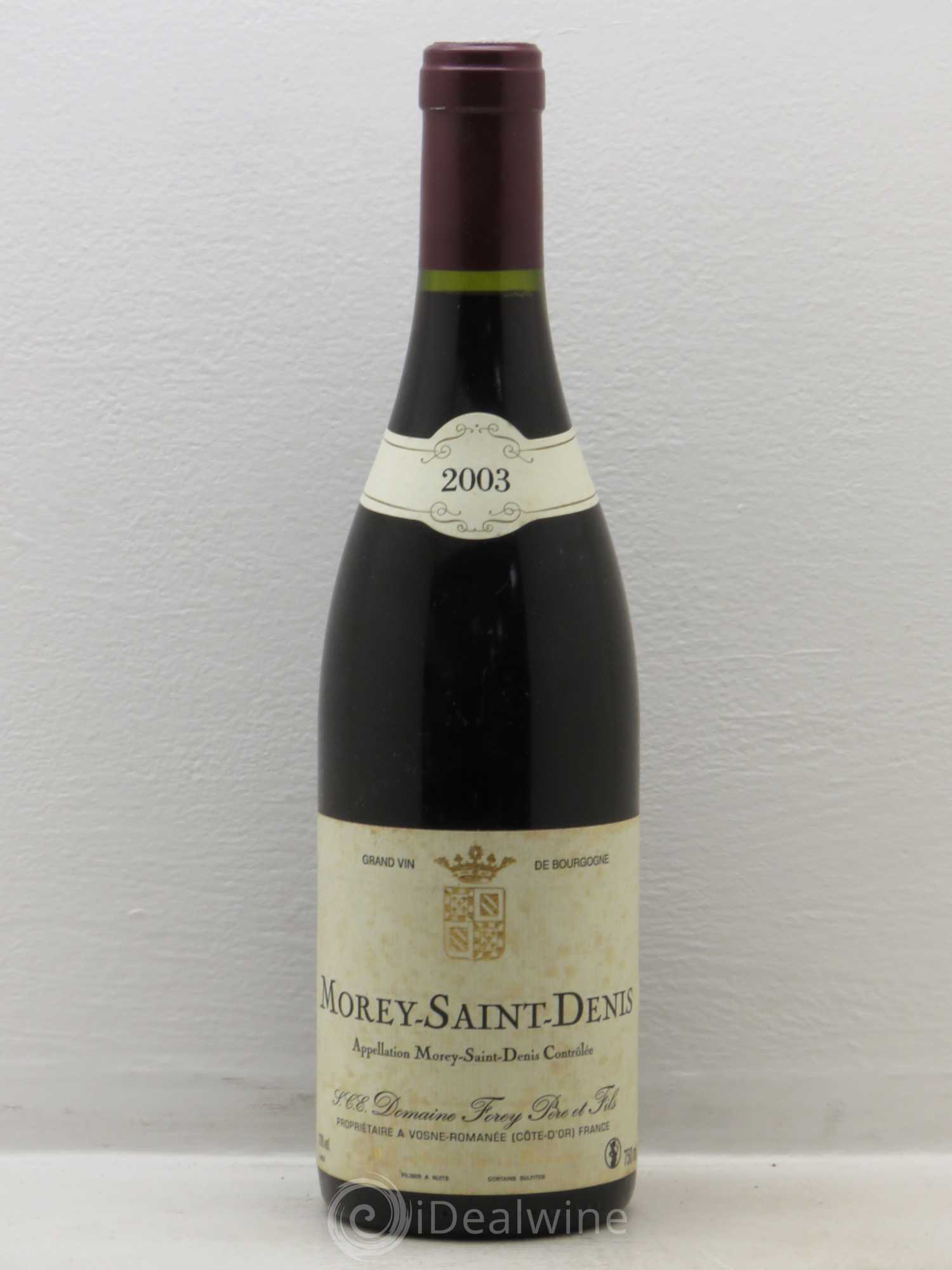 Morey-Saint-Denis Domaine Forey (sans prix de réserve) 2003 - Posten von 1 Flasche - 0