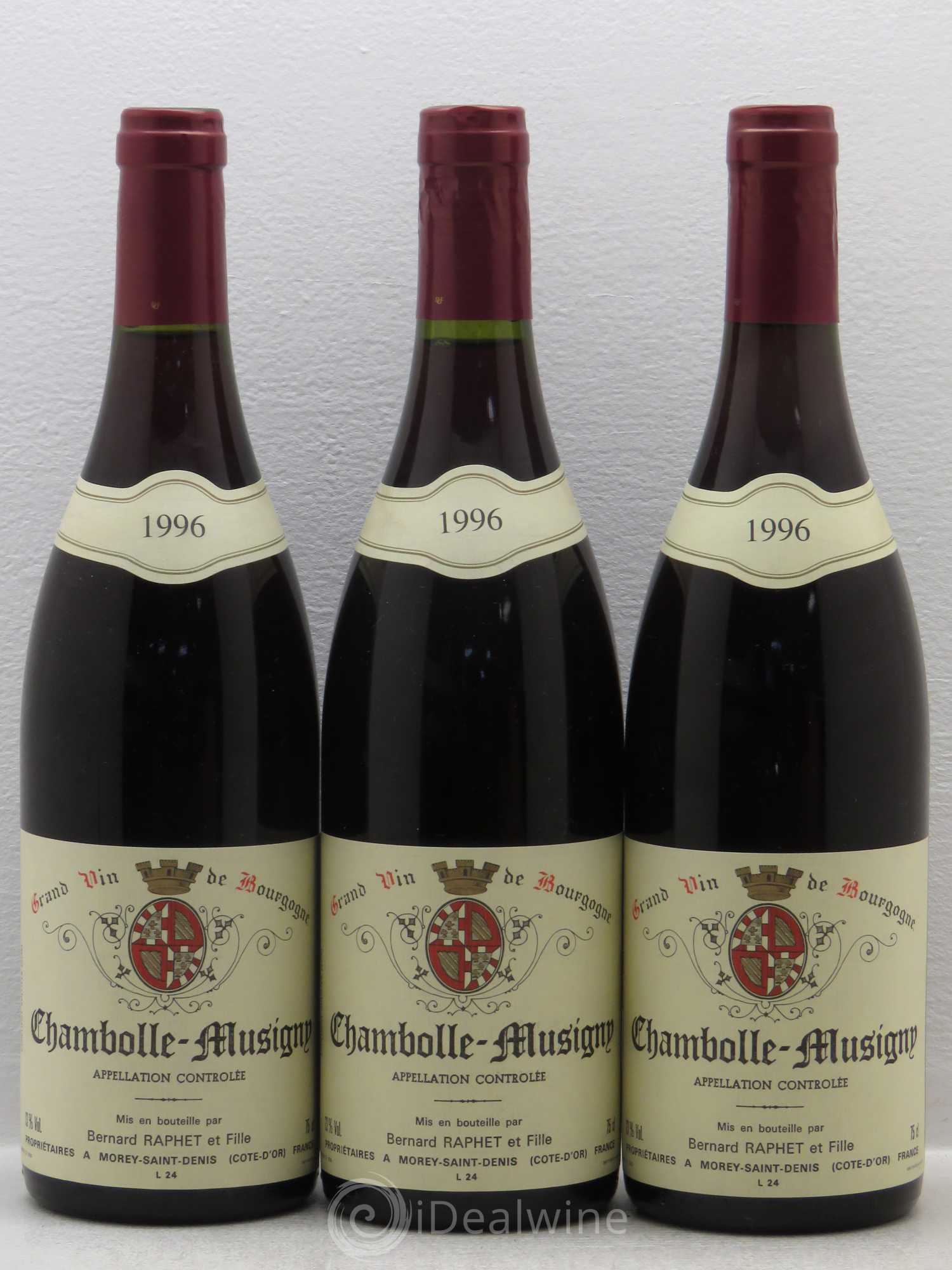 Chambolle-Musigny Domaine Bernard Raphet 1996 - Lot de 6 bouteilles - 2