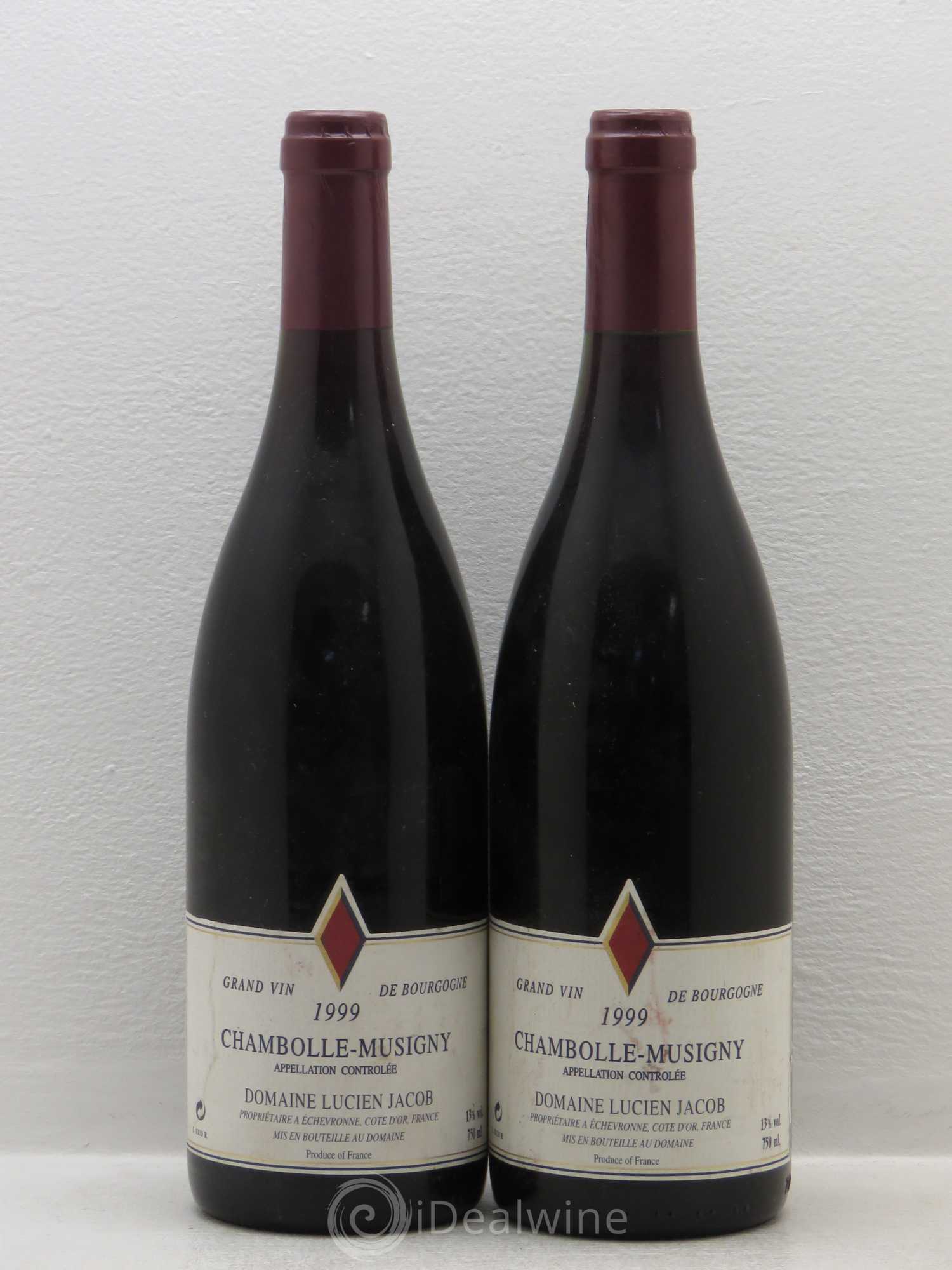 Chambolle-Musigny Domaine Lucien Jacob (sans prix de réserve) 1999 - Posten von 2 Flaschen - 0