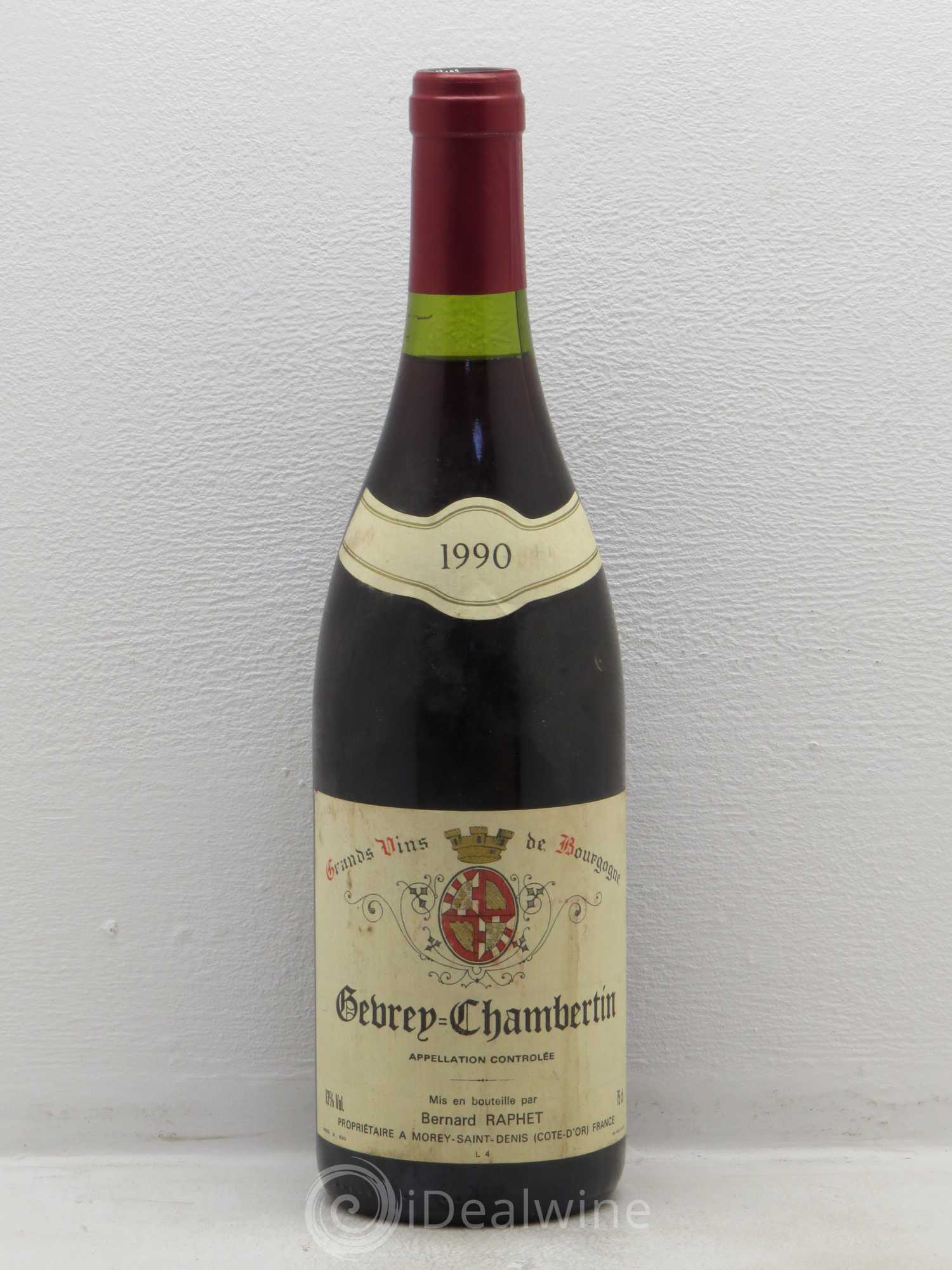 Gevrey-Chambertin Bernard Raphet 1990 - Lot de 1 bouteille - 0