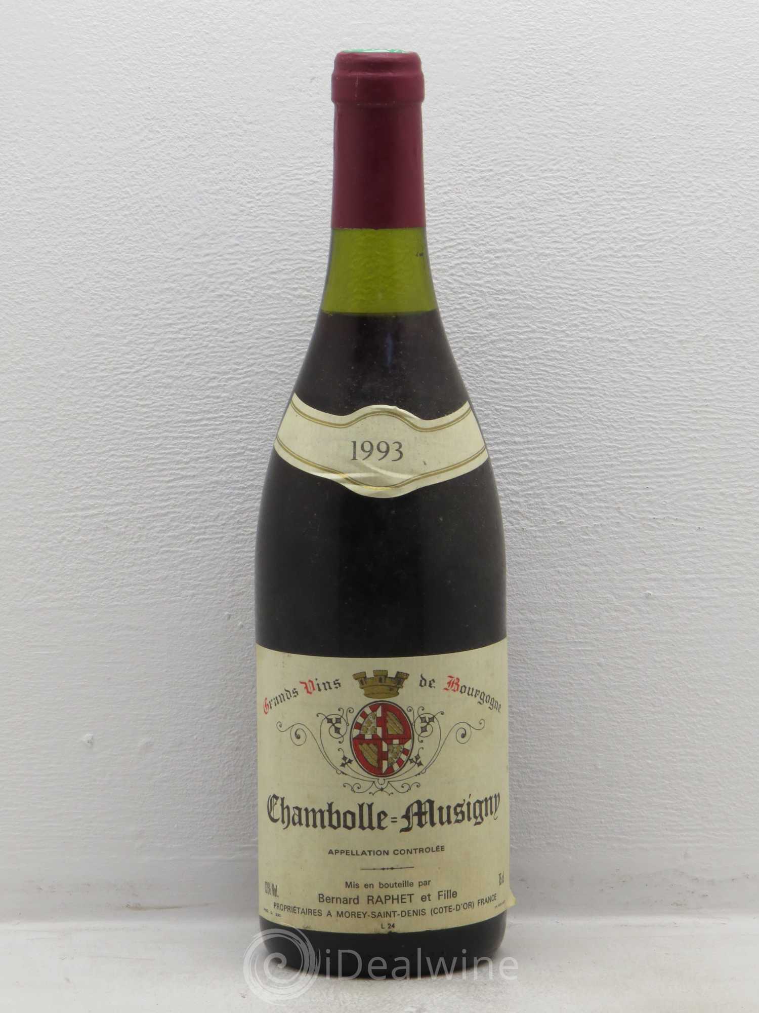 Chambolle-Musigny Bernard Raphet 1993 - Posten von 1 Flasche - 0