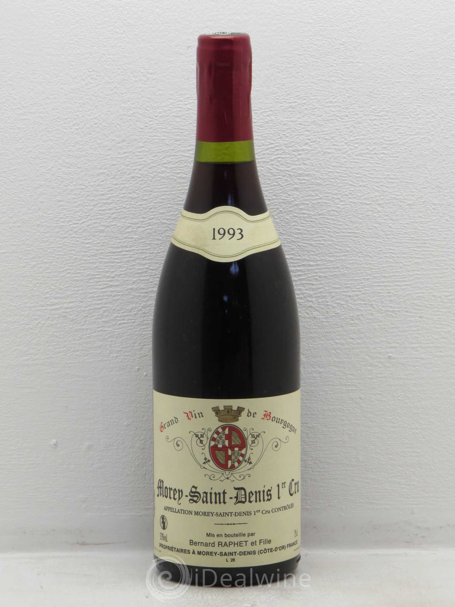 Morey-Saint-Denis 1er Cru Domaine Bernard Raphet 1993 - Lot de 1 bouteille - 0