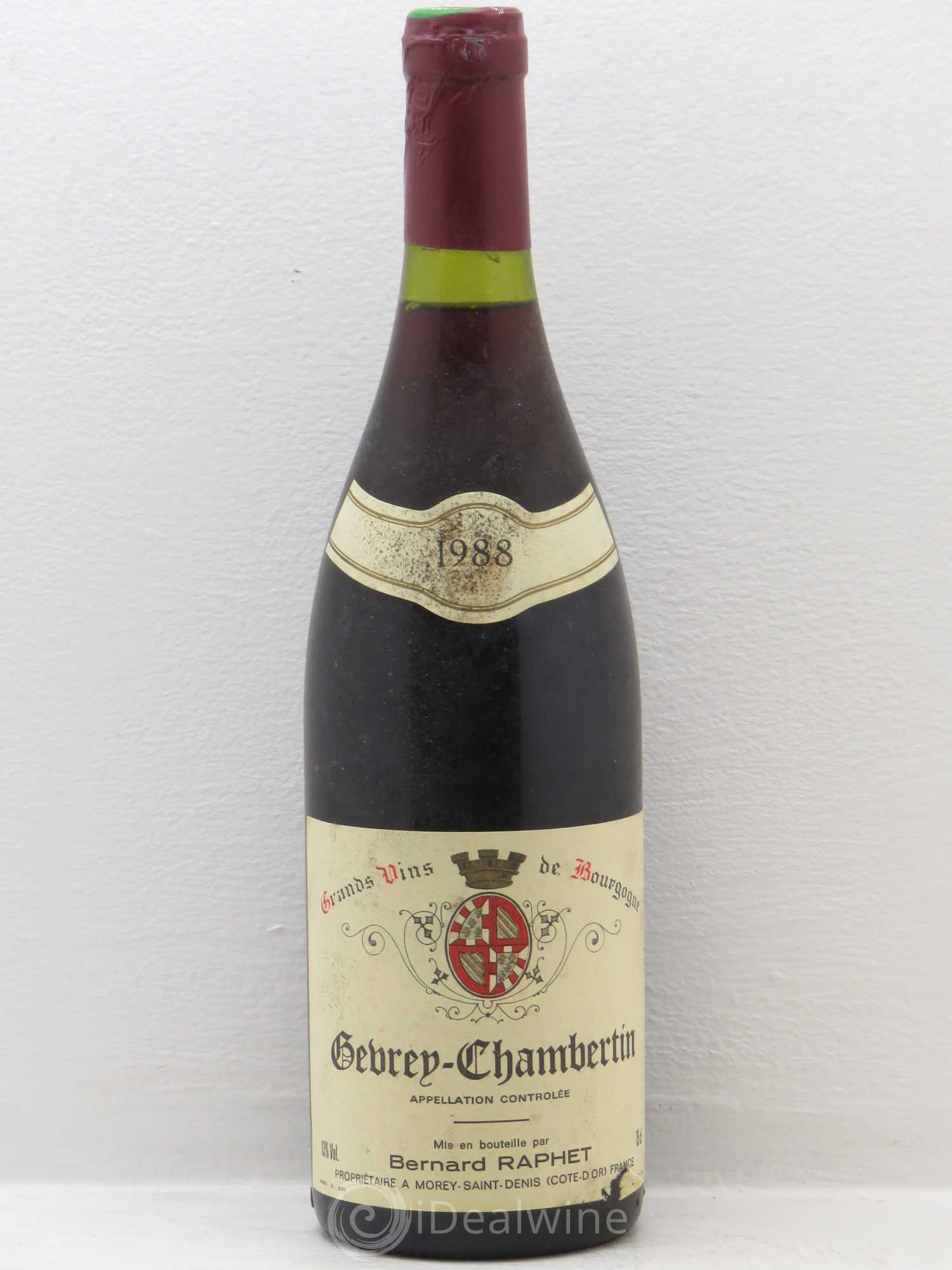 Gevrey-Chambertin Bernard Raphet (sans prix de réserve) 1988 - Posten von 6 Flaschen - 0