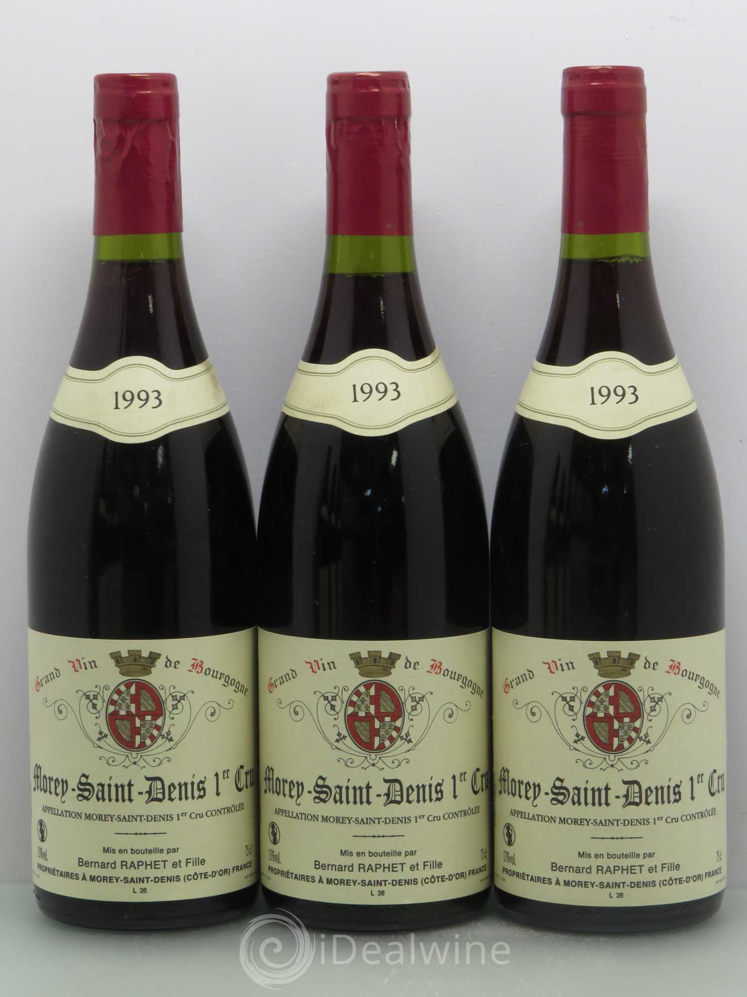 Morey-Saint-Denis 1er Cru Domaine Bernard Raphet 1993 - Lot de 6 bouteilles - 1