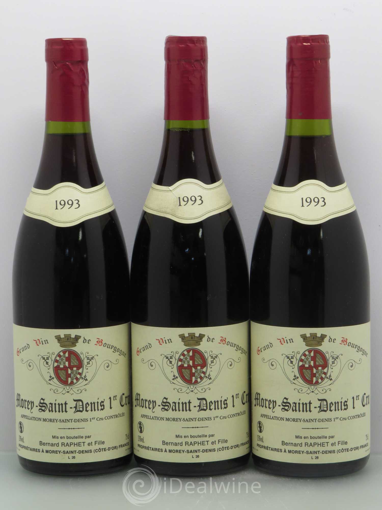 Morey-Saint-Denis 1er Cru Domaine Bernard Raphet 1993 - Lot de 6 bouteilles - 2