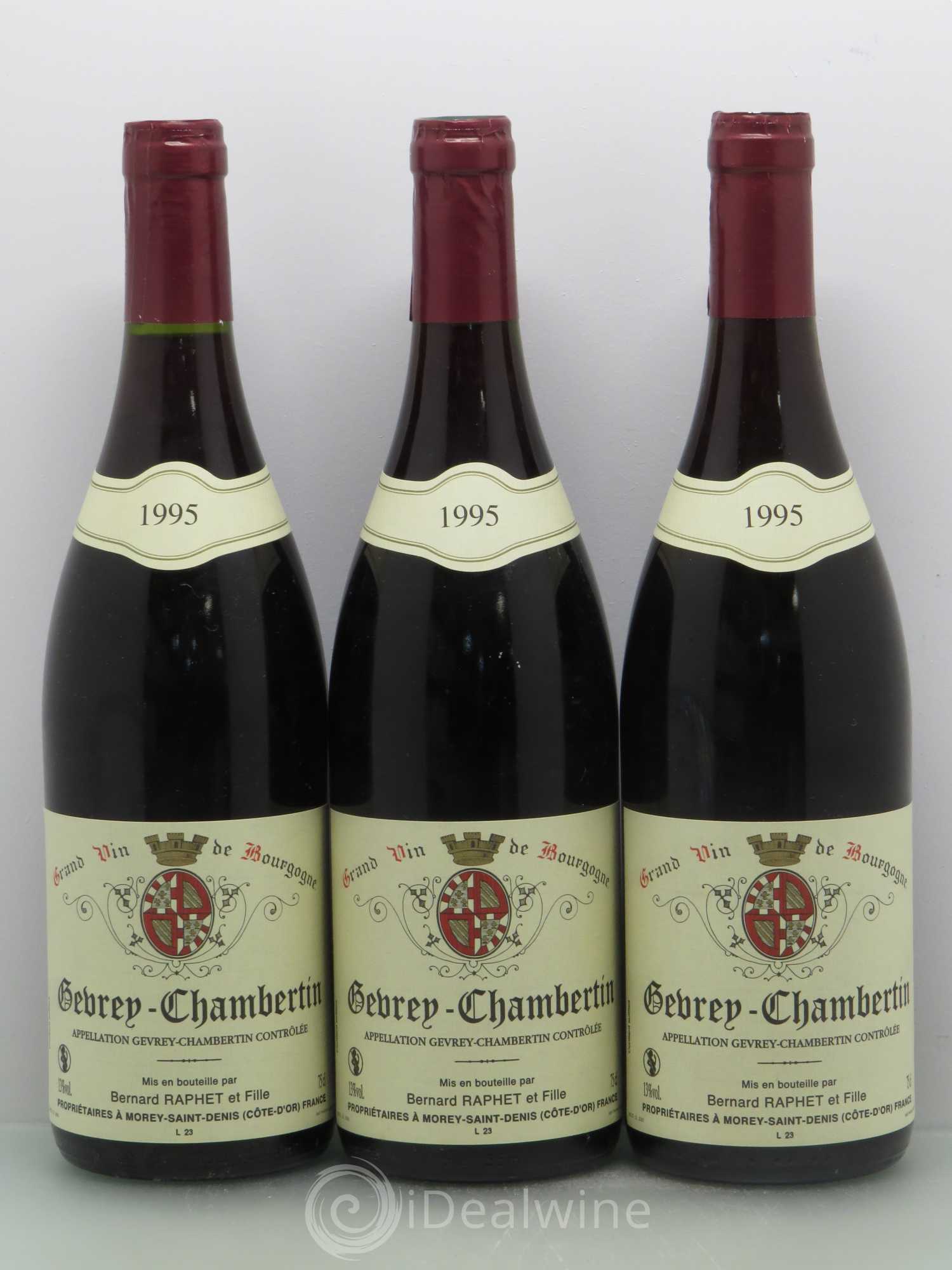 Gevrey-Chambertin Domaine Bernard Raphet 1995 - Lot de 6 bouteilles - 2