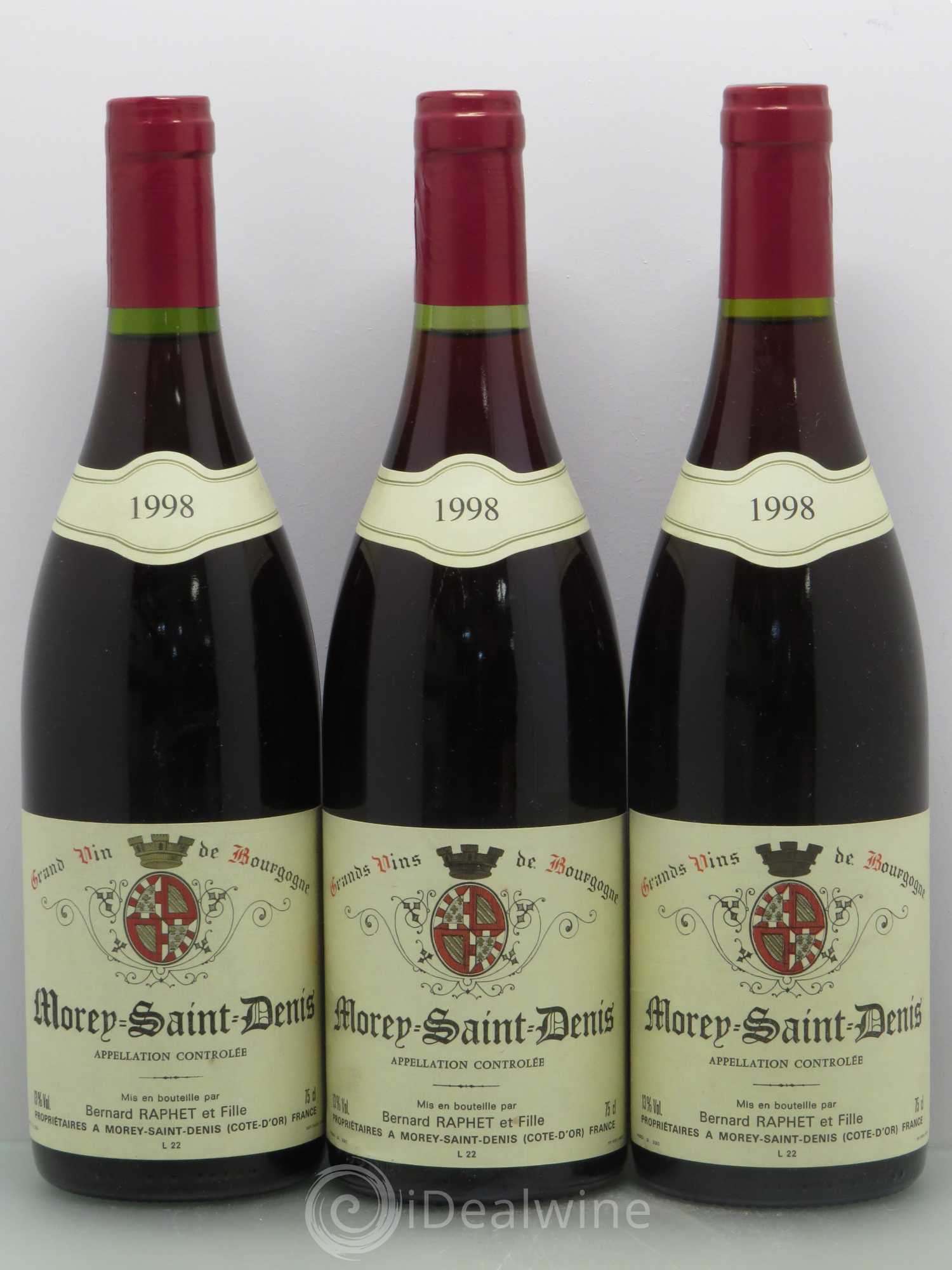Morey-Saint-Denis Domaine Bernard Raphet 1998 - Lot de 6 bouteilles - 2