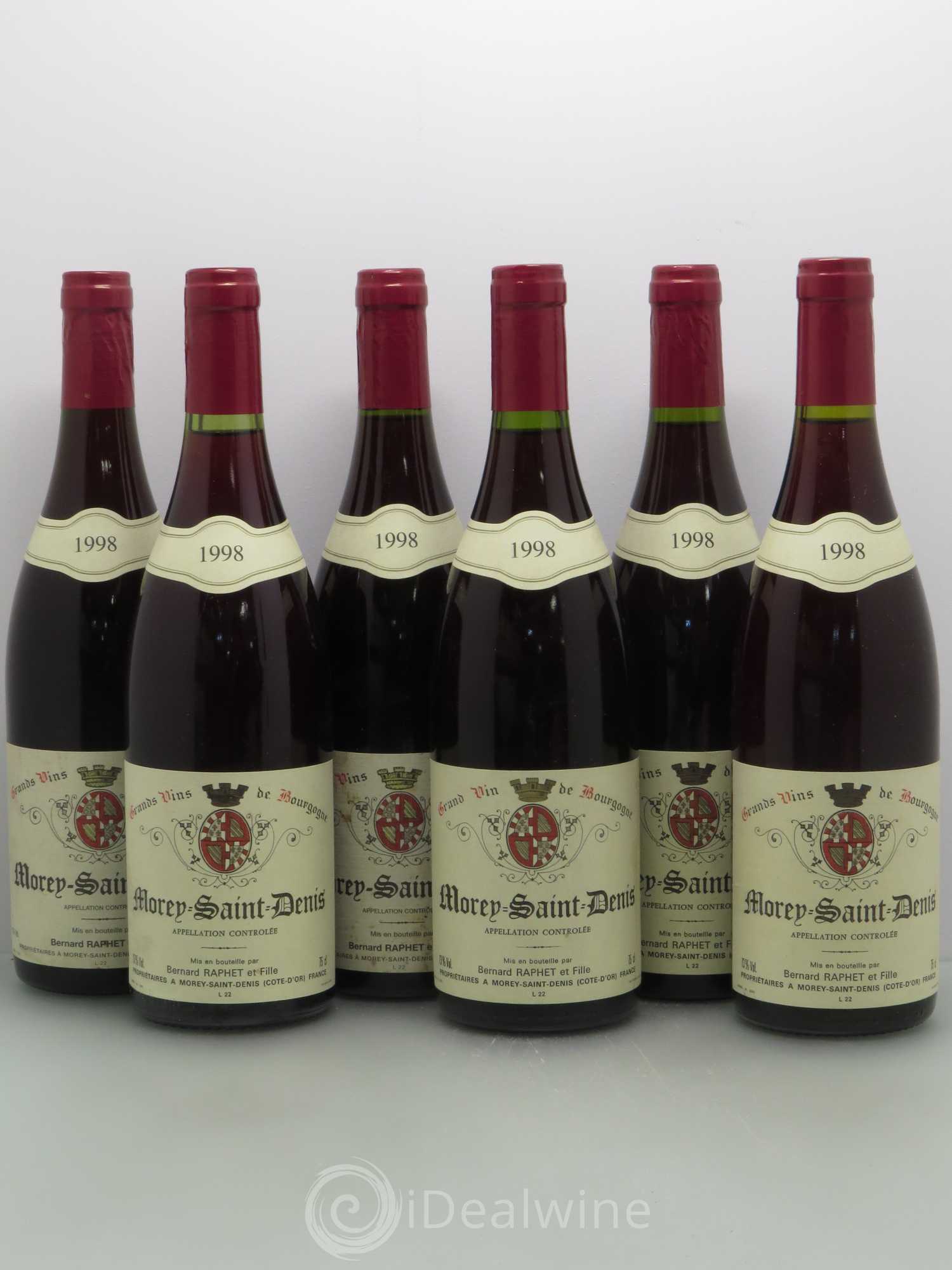 Morey-Saint-Denis Domaine Bernard Raphet 1998 - Lot de 6 bouteilles - 0