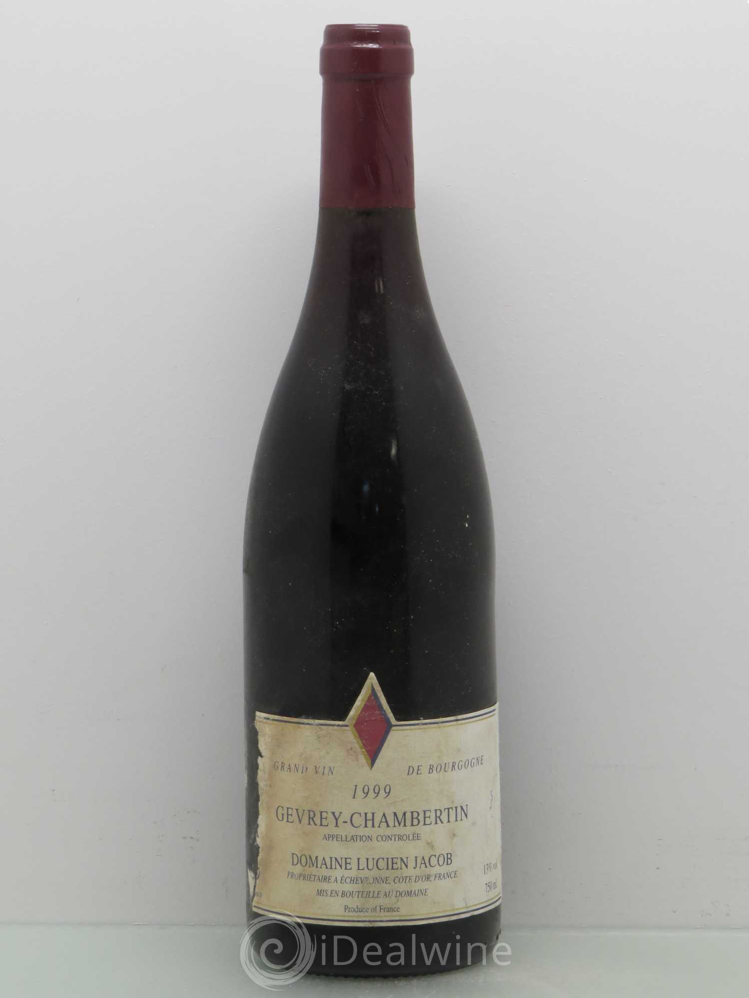 Gevrey-Chambertin Domaine Lucien Jacob 1999 - Lot de 1 bouteille - 0