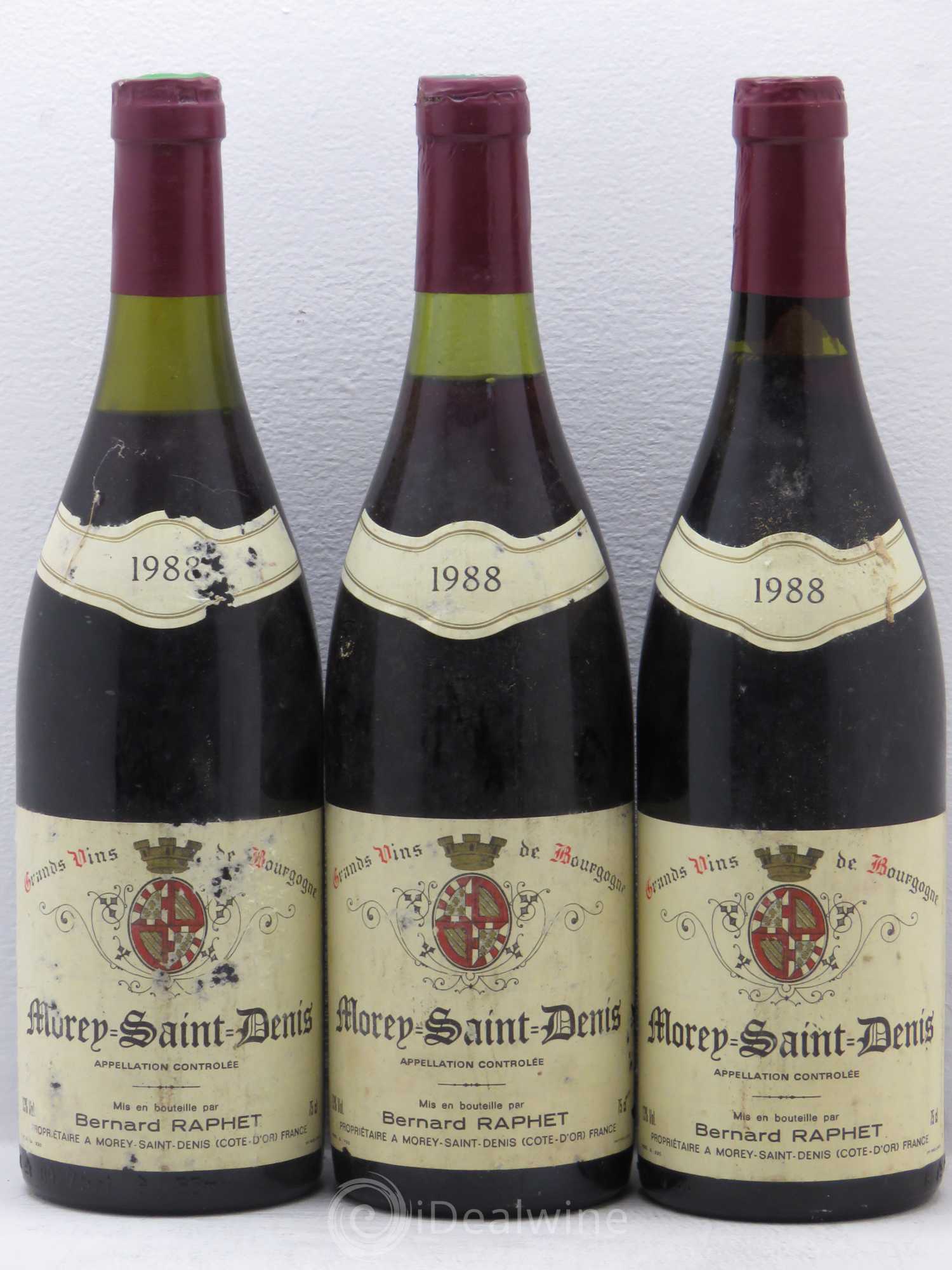 Morey-Saint-Denis Bernard Raphet (sans prix de réserve) 1988 - Posten von 3 Flaschen - 0